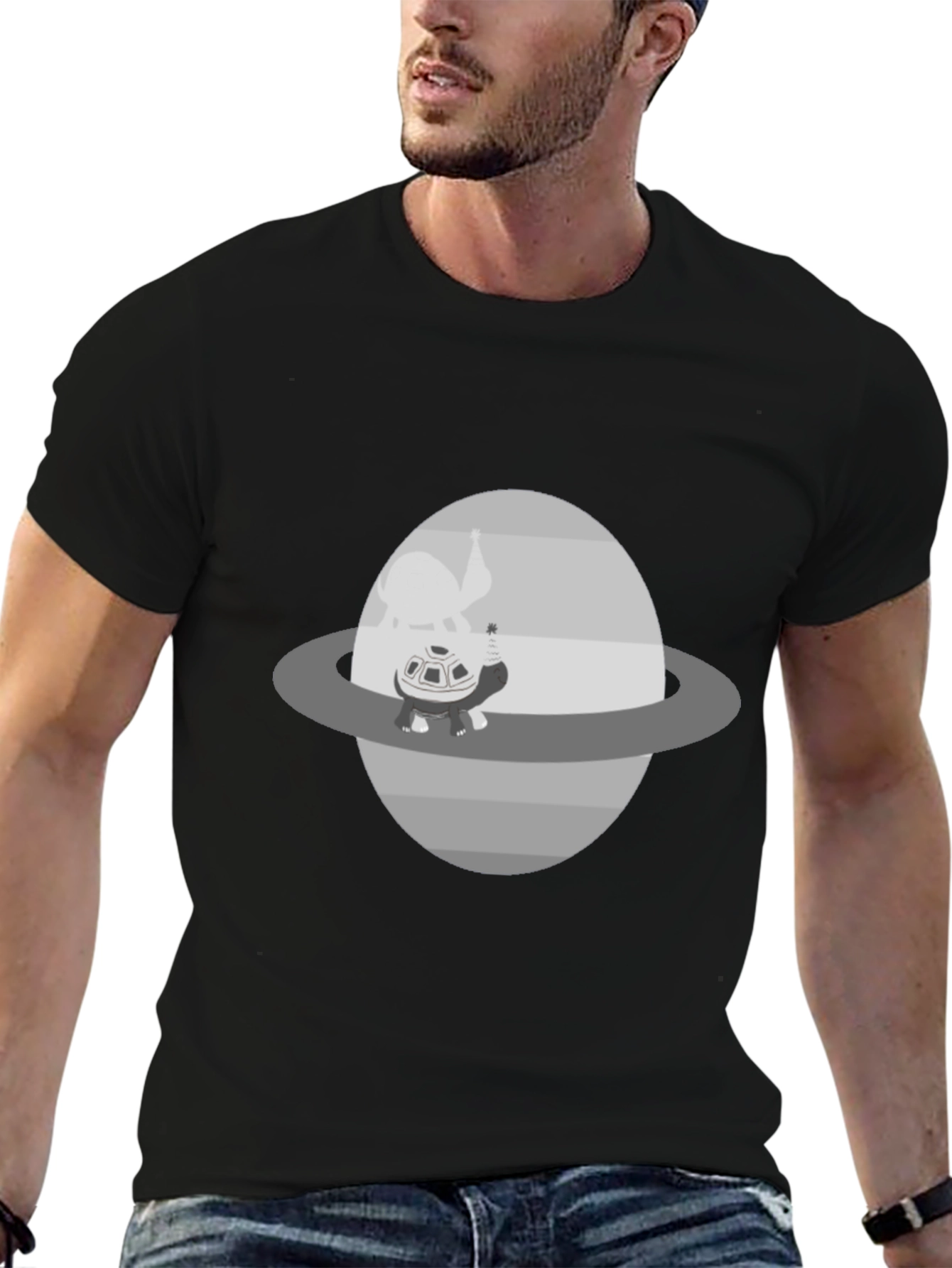 Saturn Turtle Graphic Tee - Cool & Unique Design