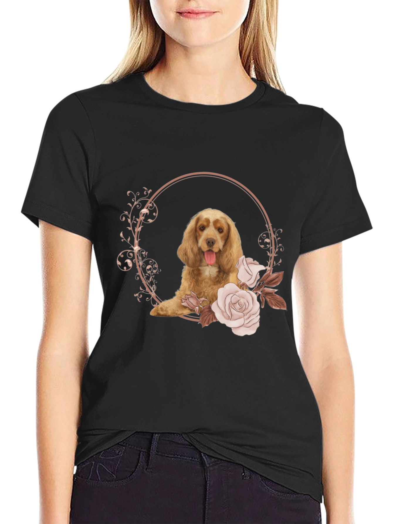 Dog & Roses Graphic Tee - Stylish Casual Wear