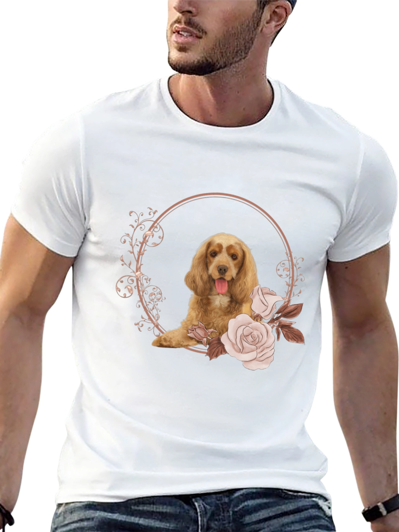 Dog & Roses Graphic Tee - Stylish Casual Wear
