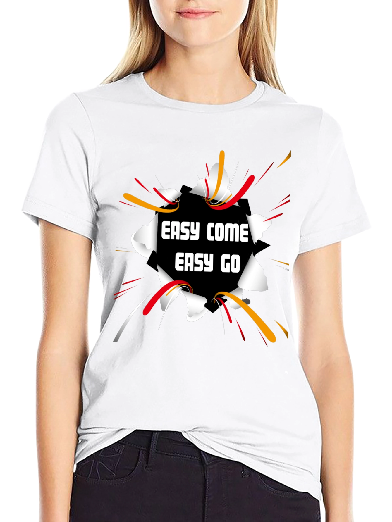 Easy Come Easy Go Black Graphic Tee
