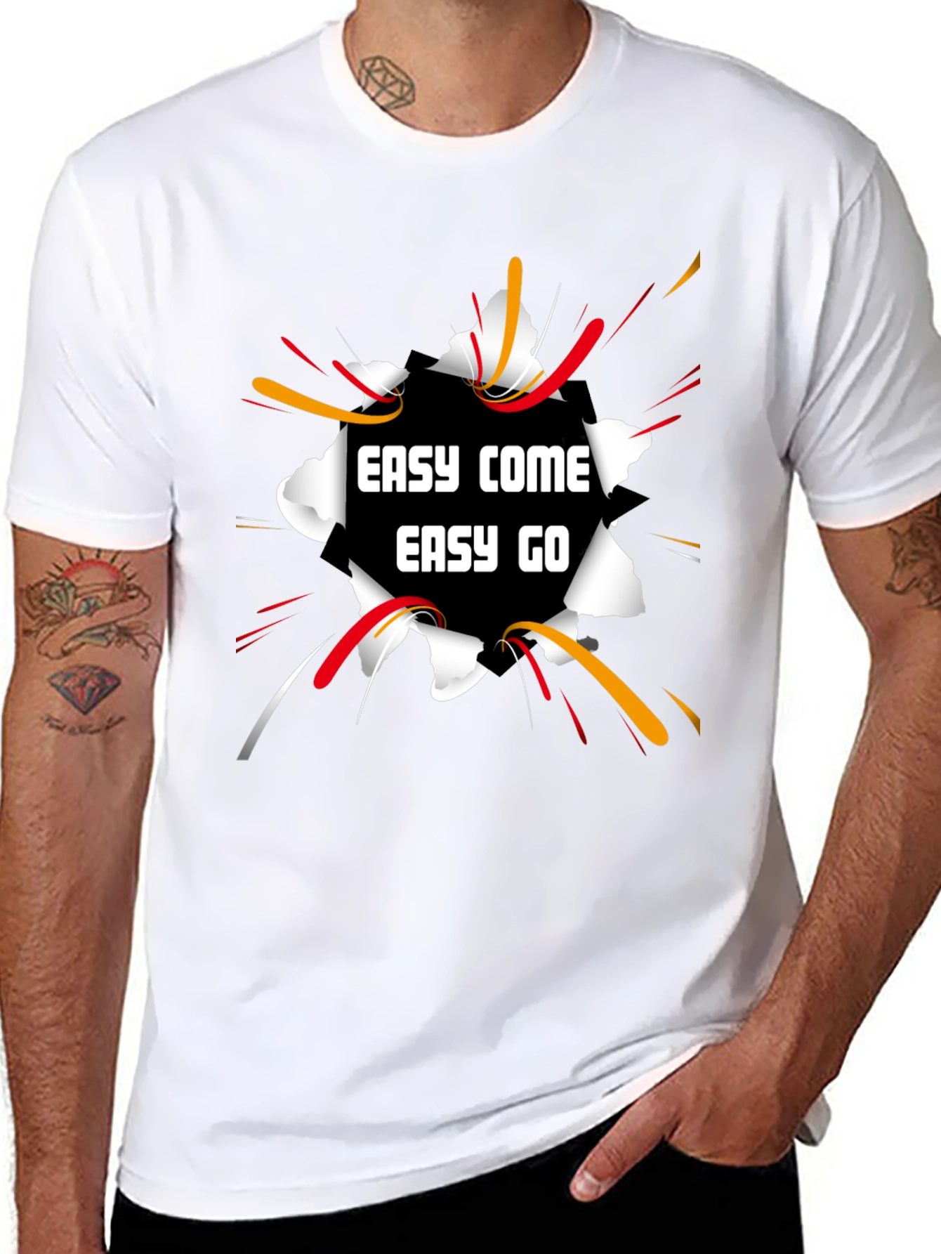 Easy Come Easy Go Black Graphic Tee