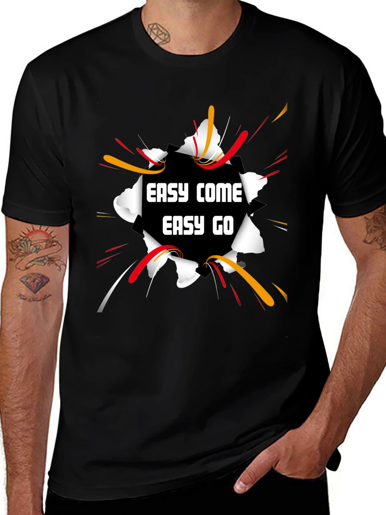 Easy Come Easy Go Black Graphic Tee