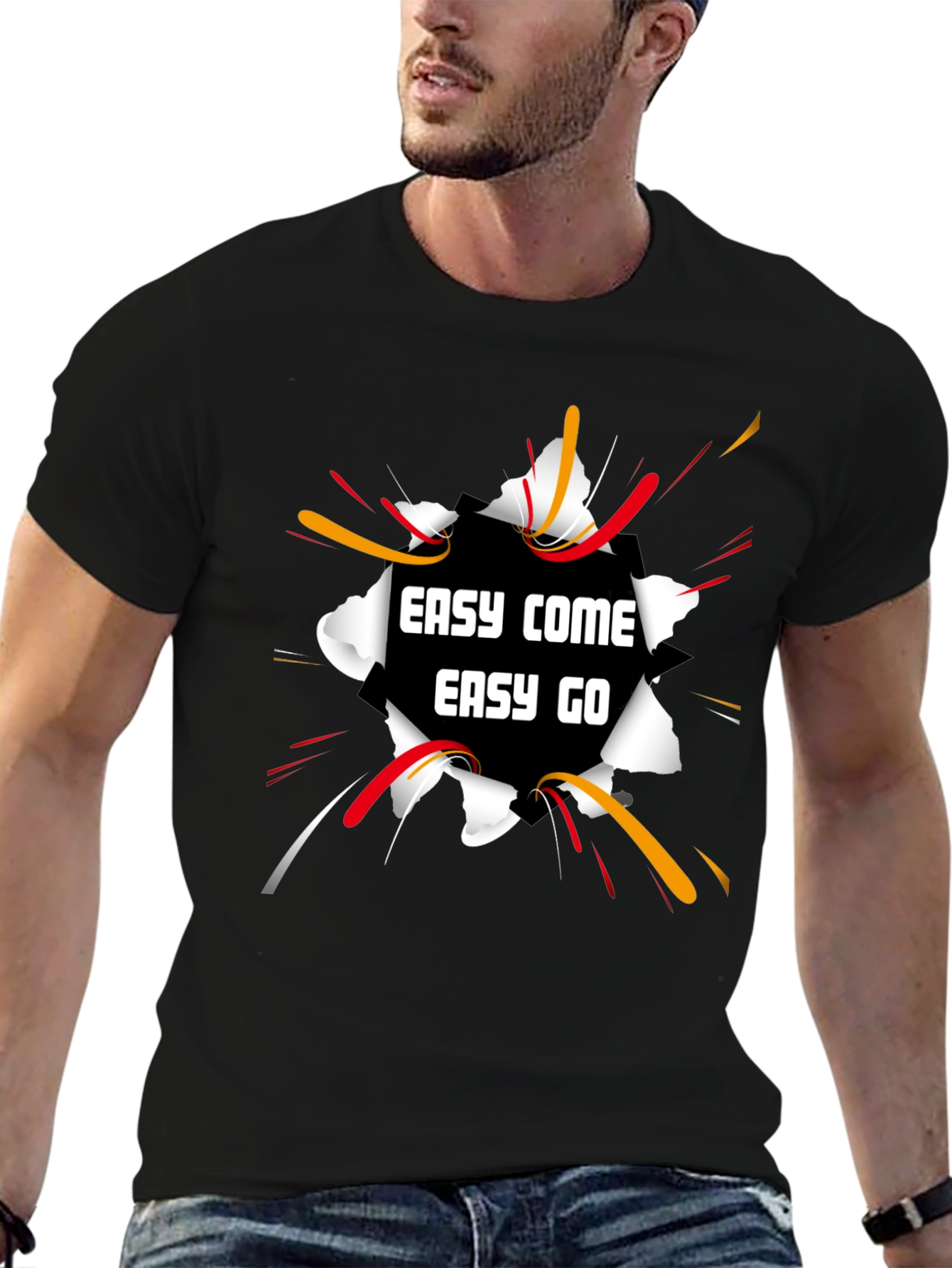 Easy Come Easy Go Black Graphic Tee