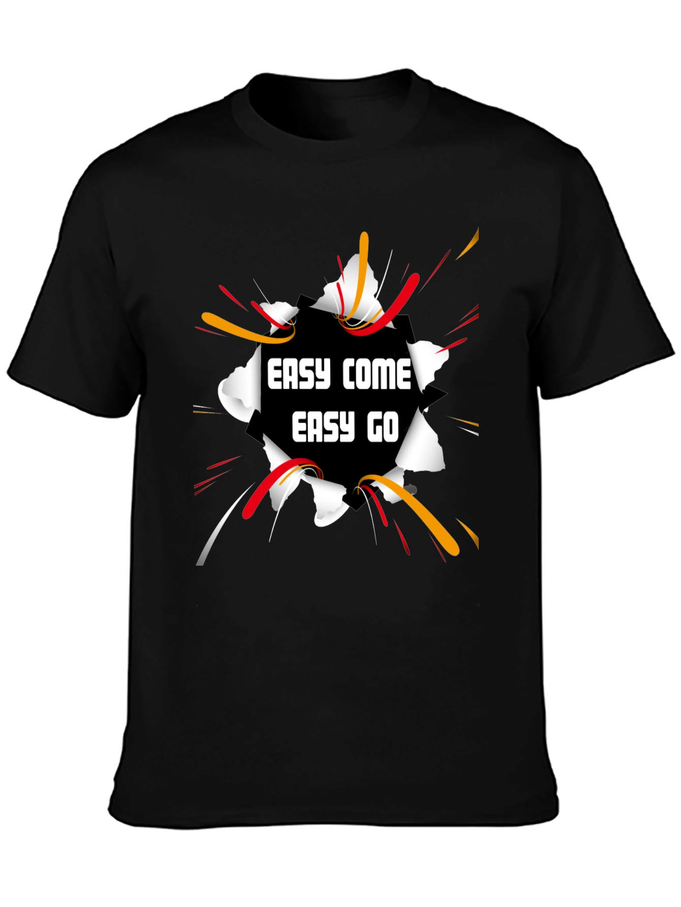 Easy Come Easy Go Black Graphic Tee
