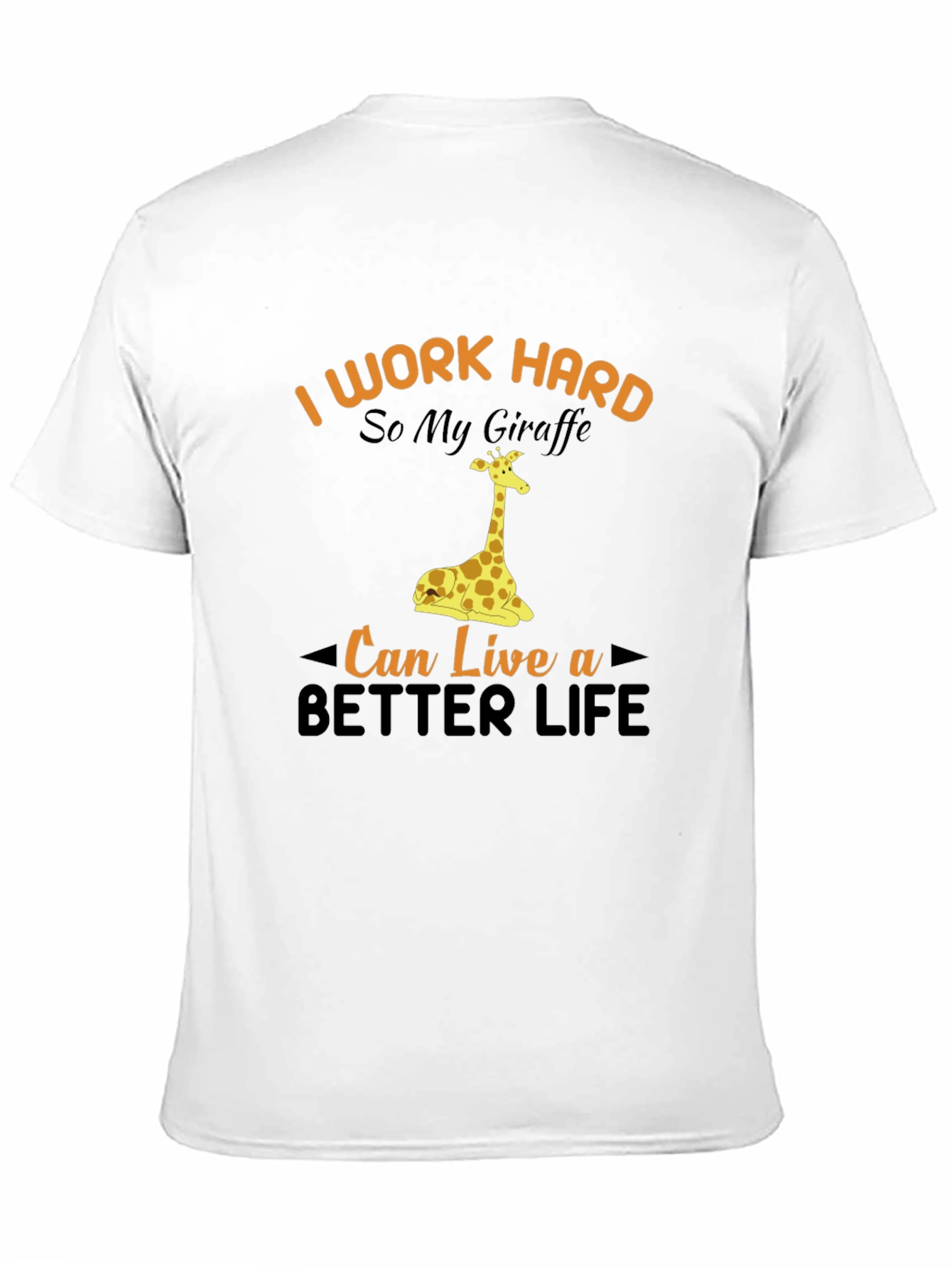 I Work Hard Giraffe Graphic Tee