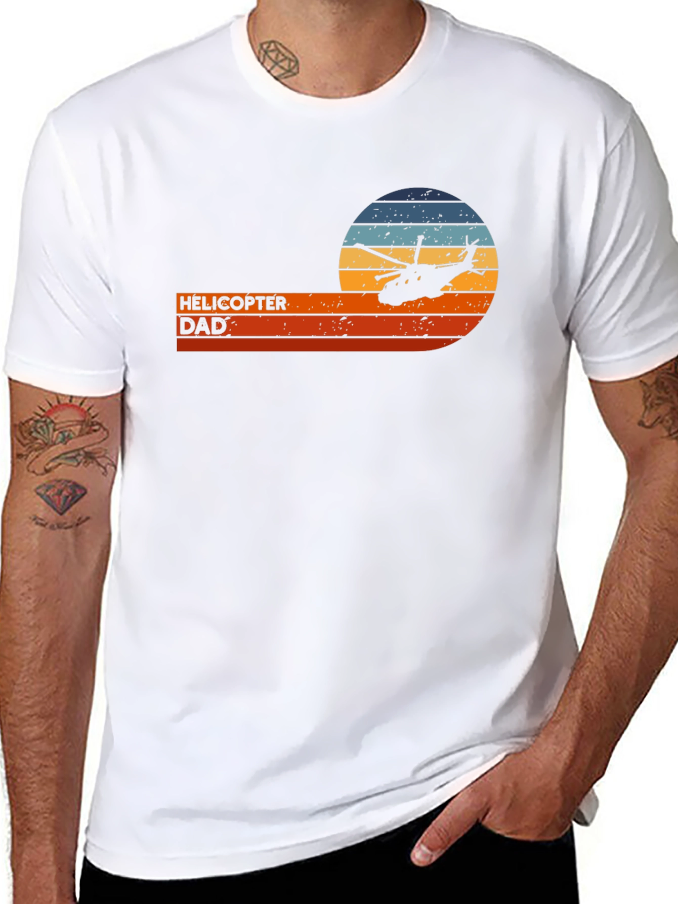 Helicopter Dad T-Shirt - Retro Style