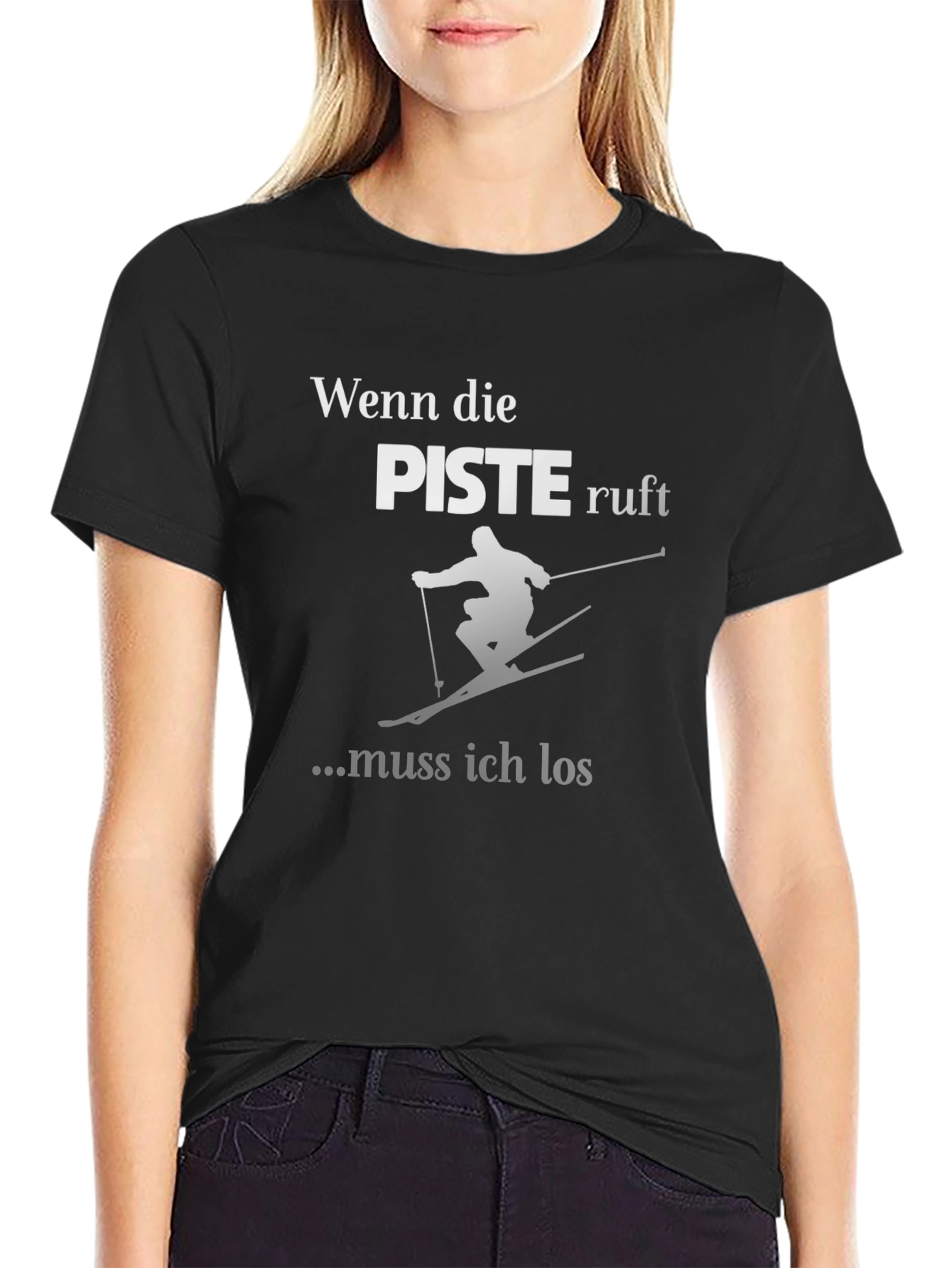 Ski T-Shirt - Wenn die Piste Ruft Design