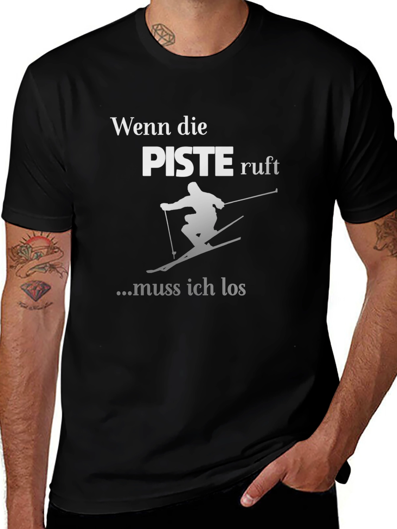 Ski T-Shirt - Wenn die Piste Ruft Design