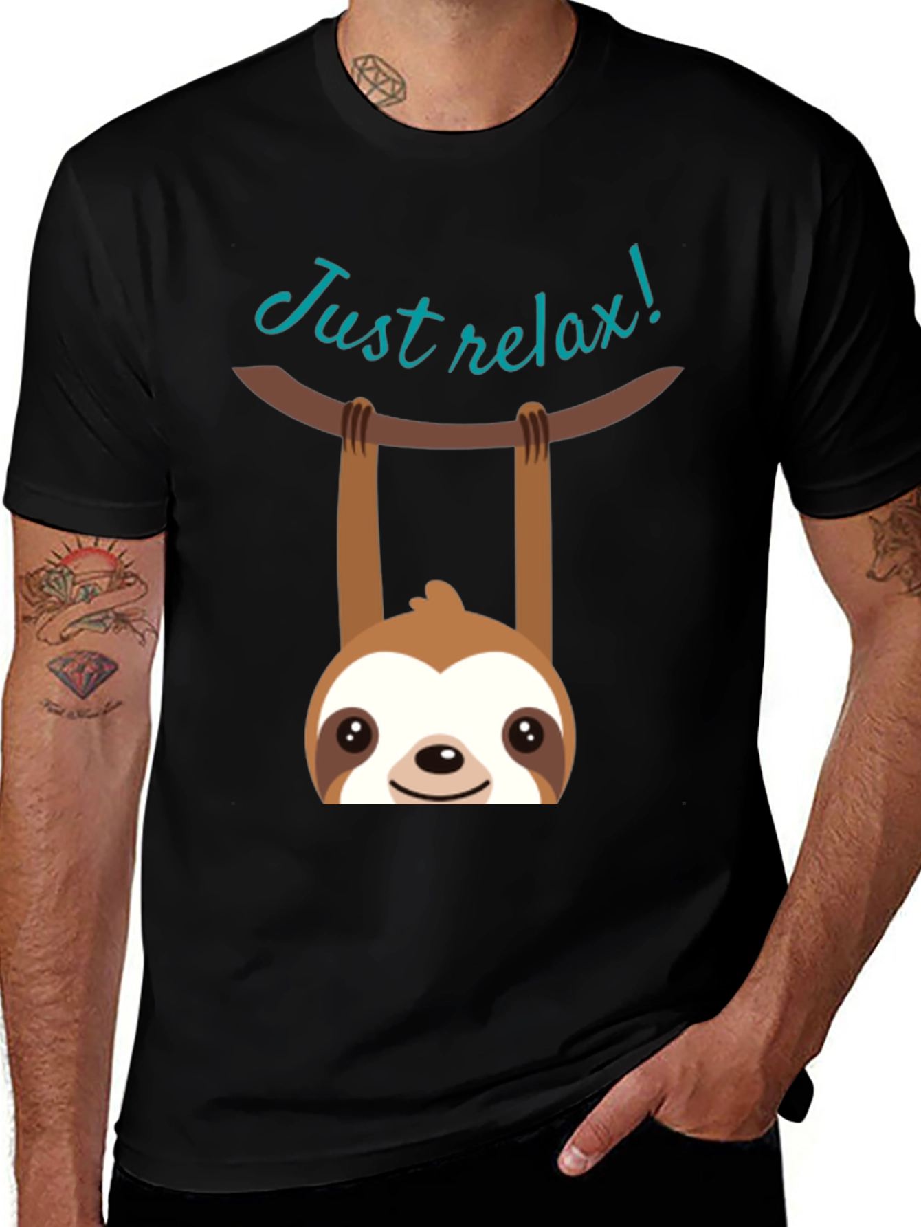 Just Relax Sloth Graphic Tee - Casual Comfort