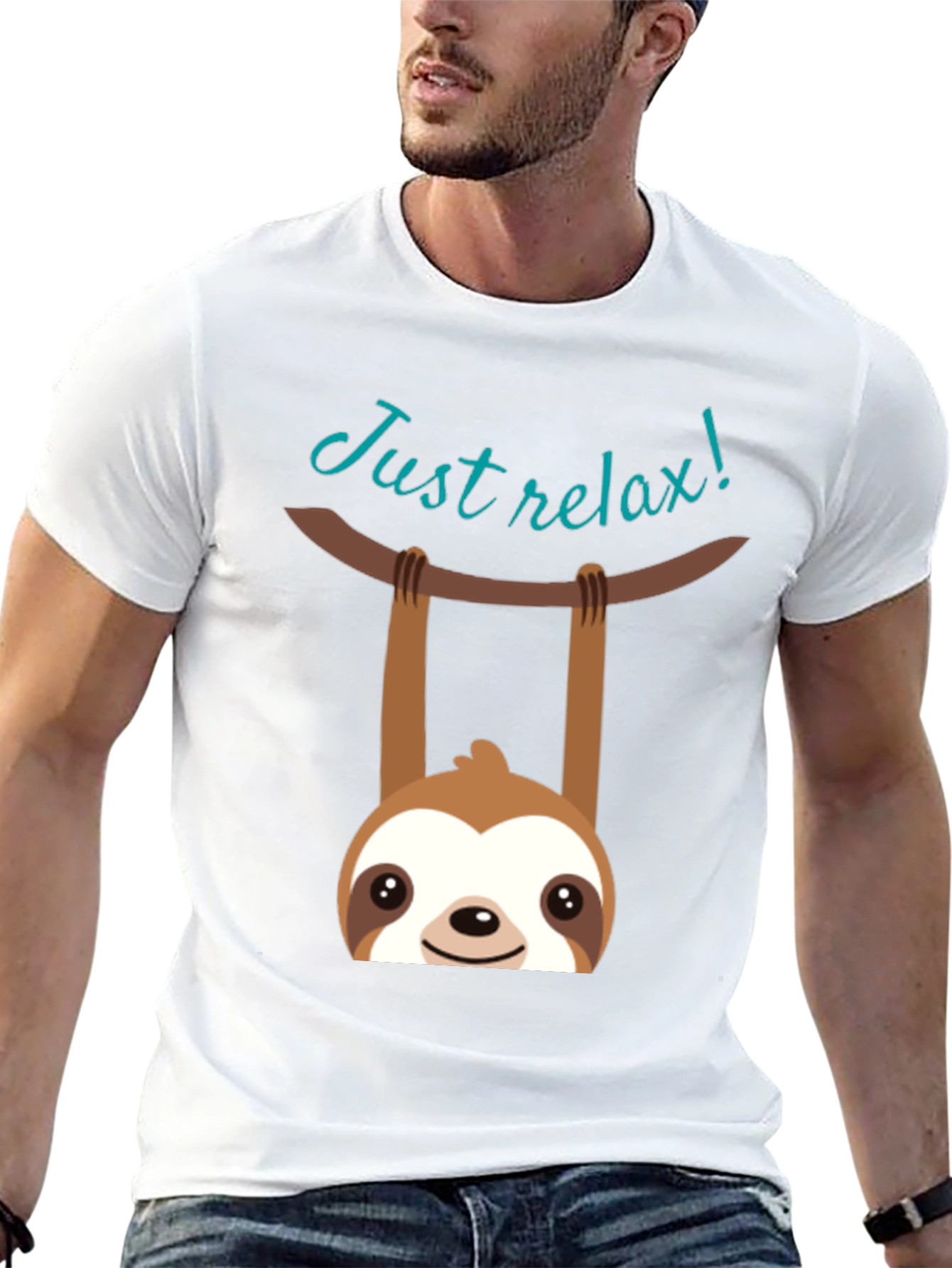 Just Relax Sloth Graphic Tee - Casual Comfort