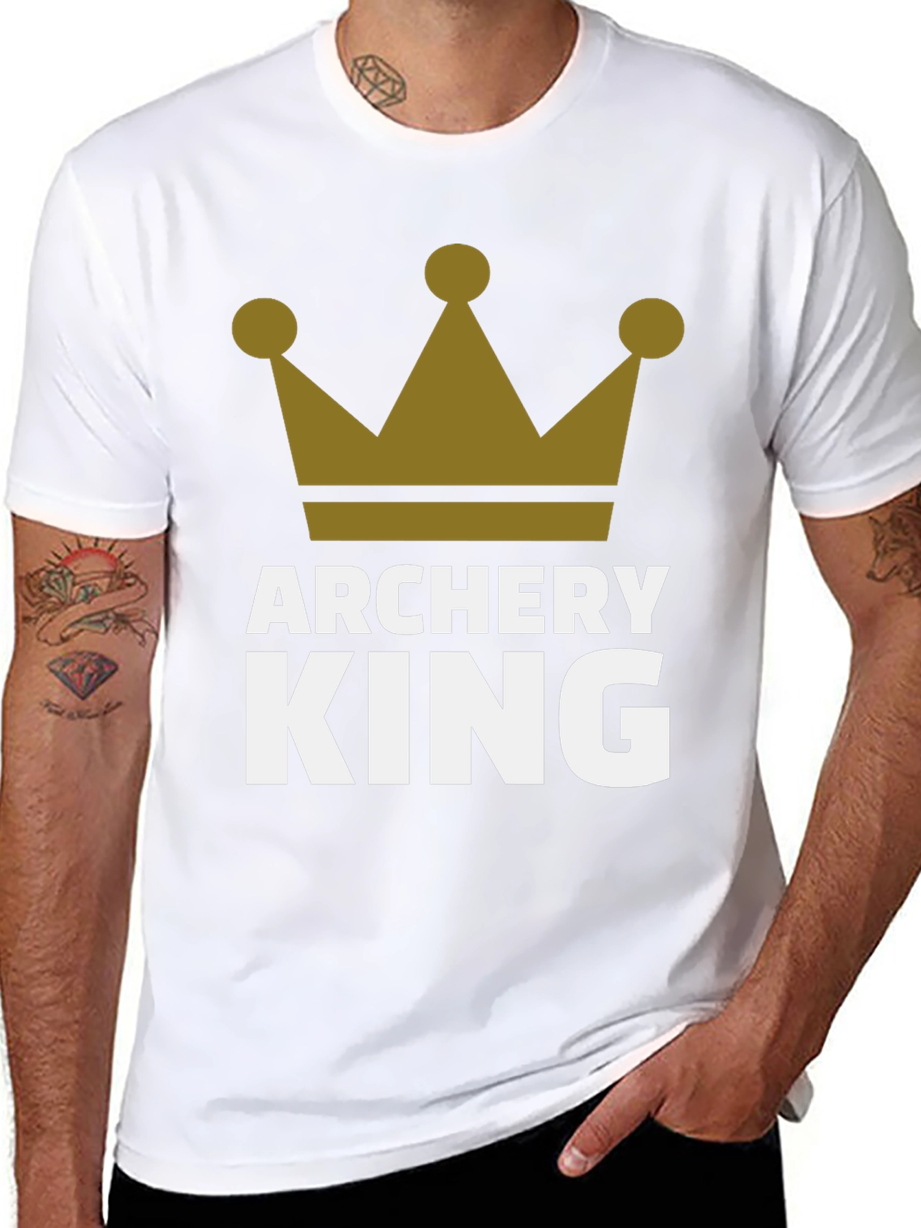 Archery King Mens Black Graphic T-Shirt