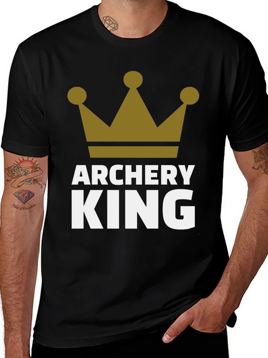 Archery King Mens Black Graphic T-Shirt