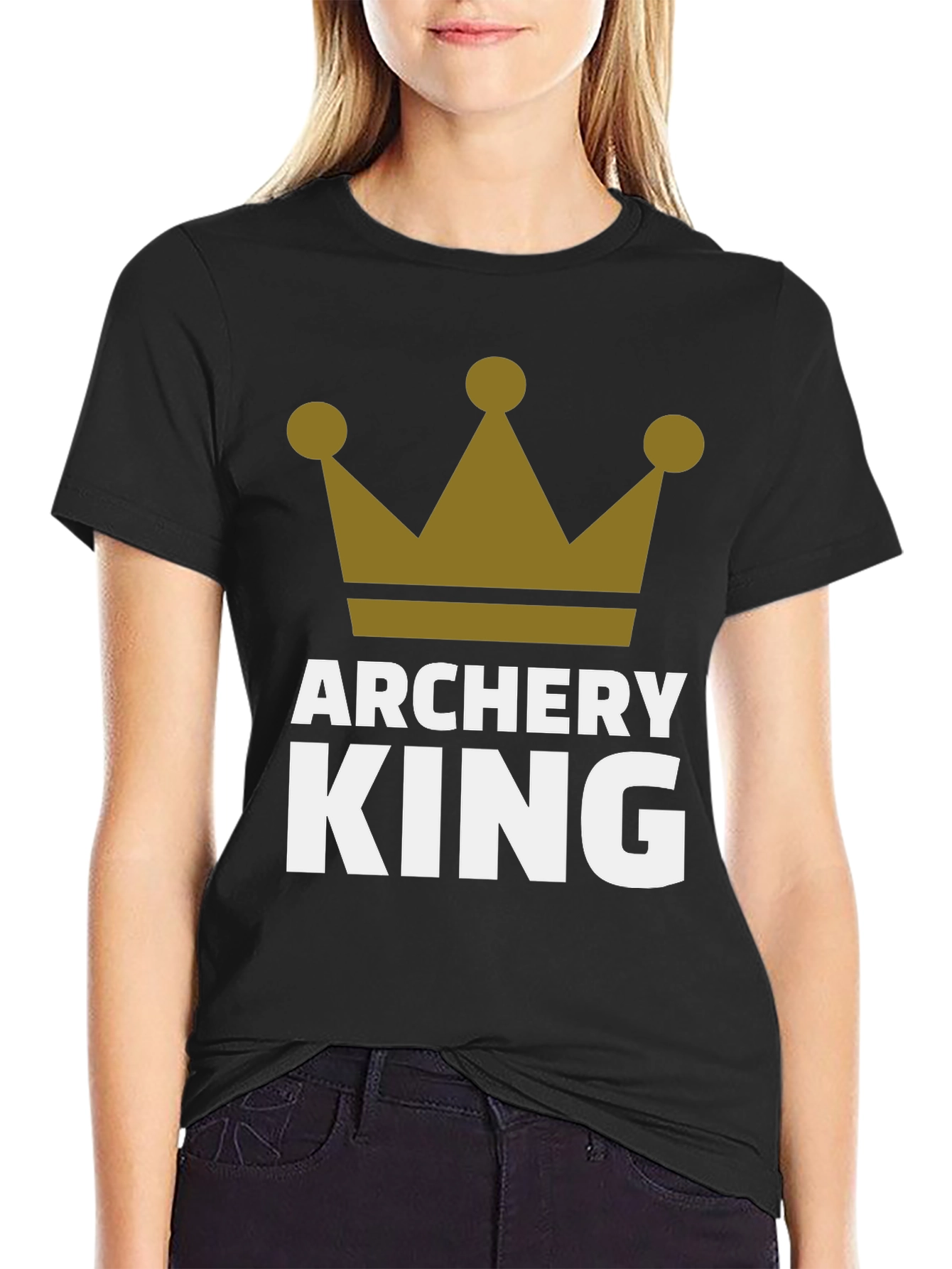 Archery King Mens Black Graphic T-Shirt