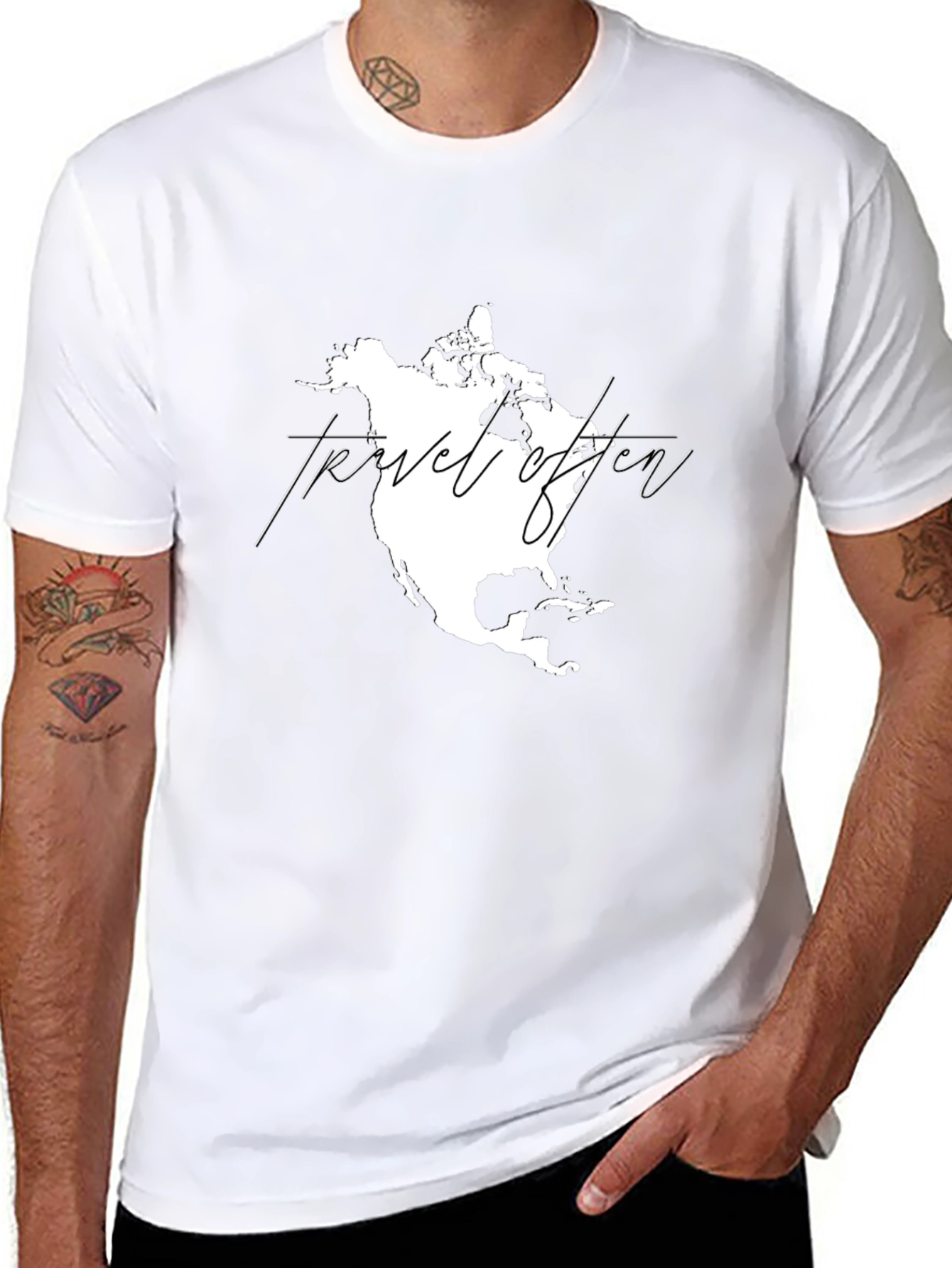 Travel Often Graphic T-Shirt - Black