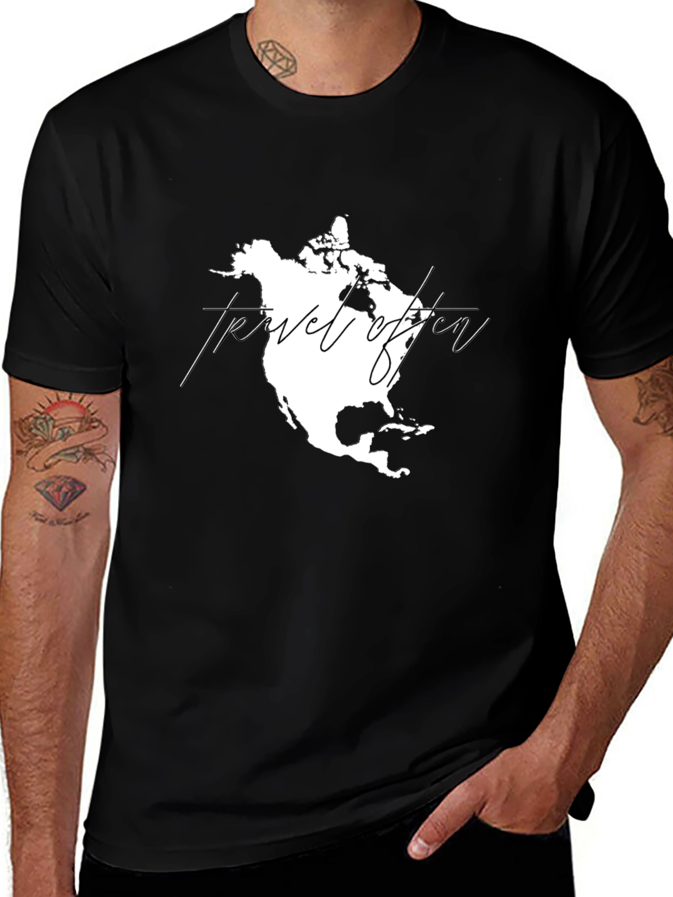Travel Often Graphic T-Shirt - Black