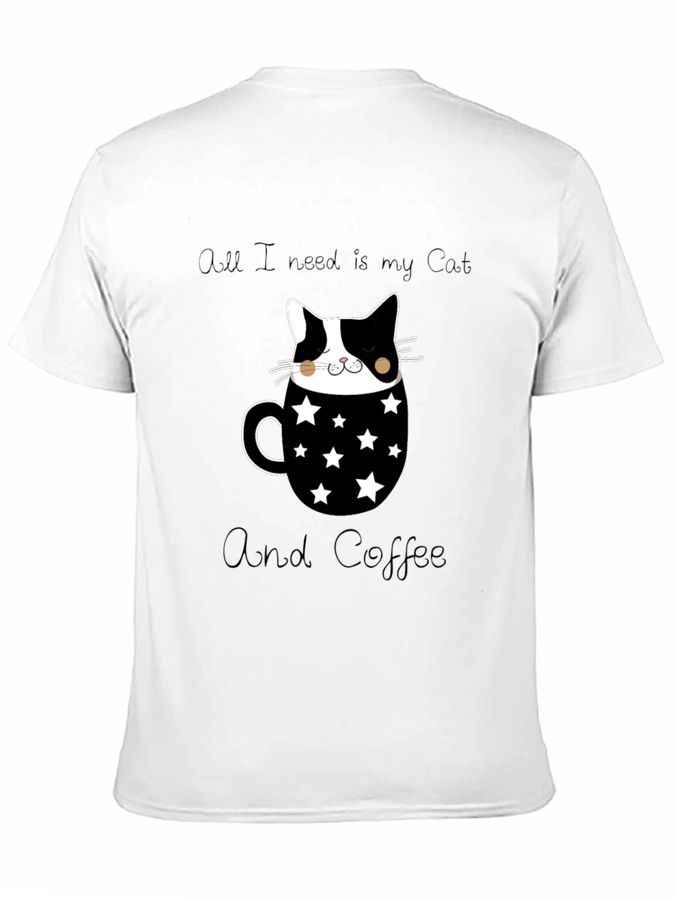 Cat & Coffee Graphic T-Shirt