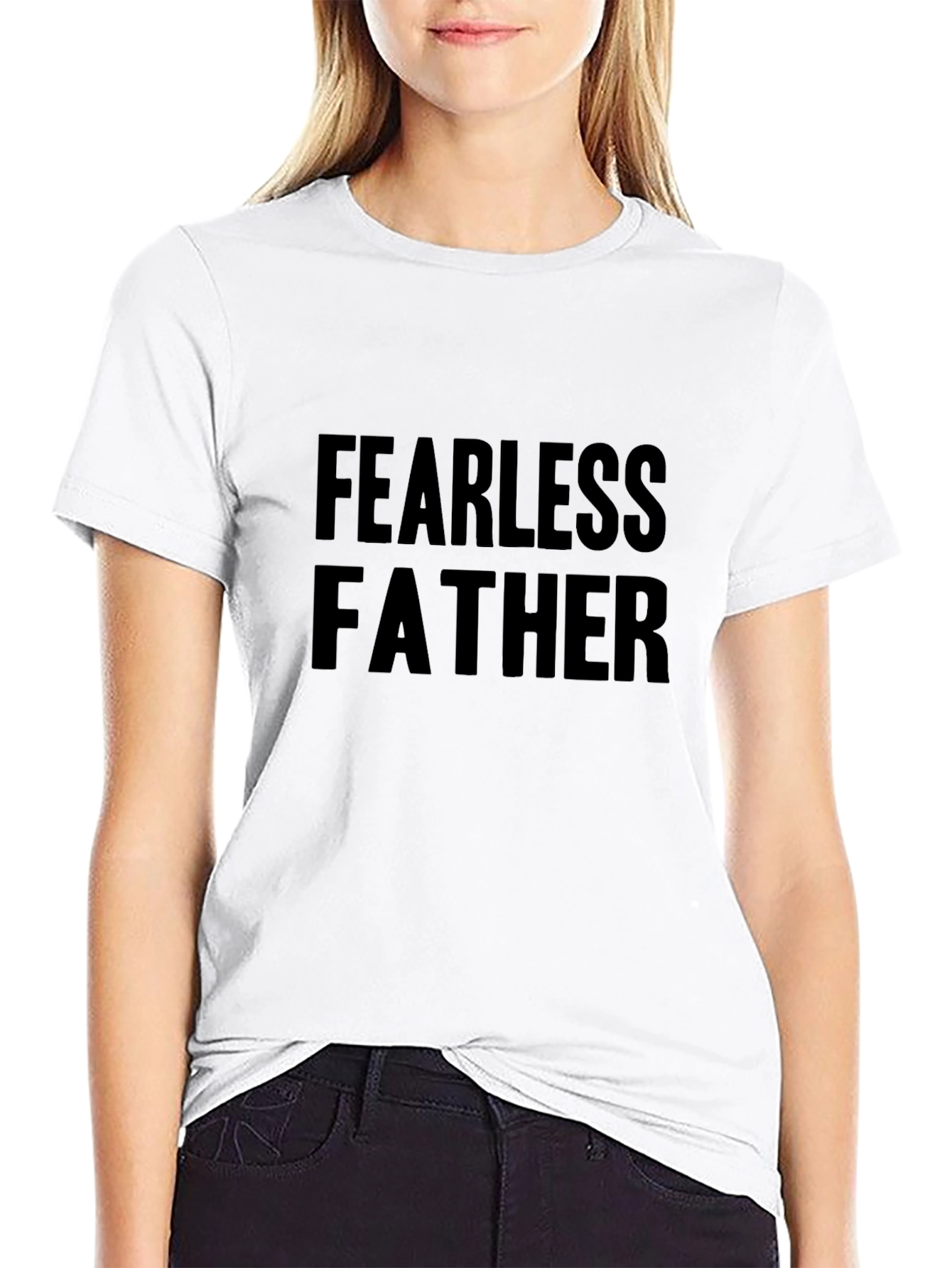 Fearless Father Graphic Tee - Black Casual T-Shirt