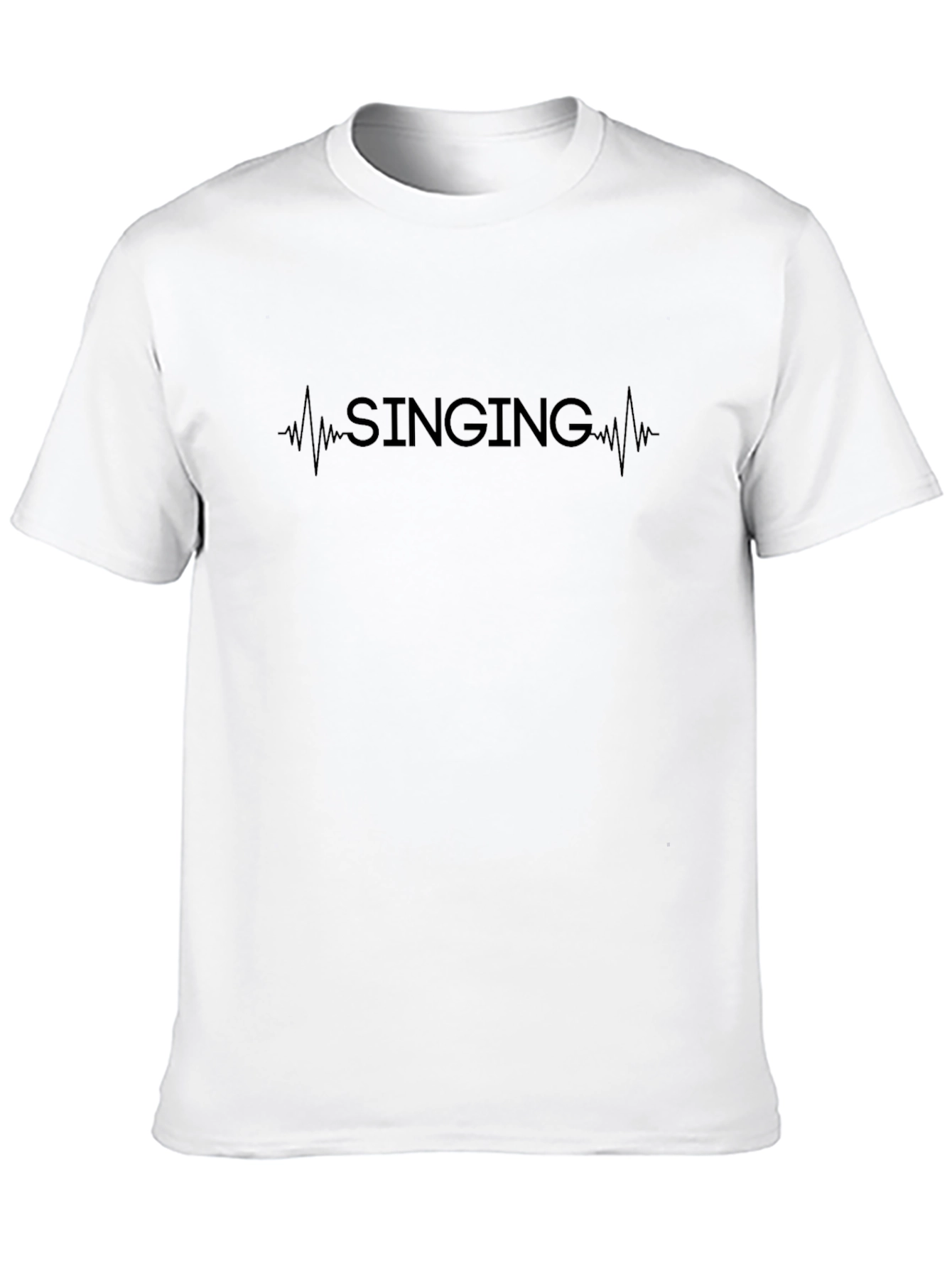 Singing Heartbeat Graphic Tee - Black