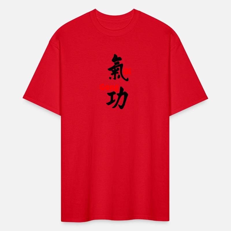 QI gong script with text in red