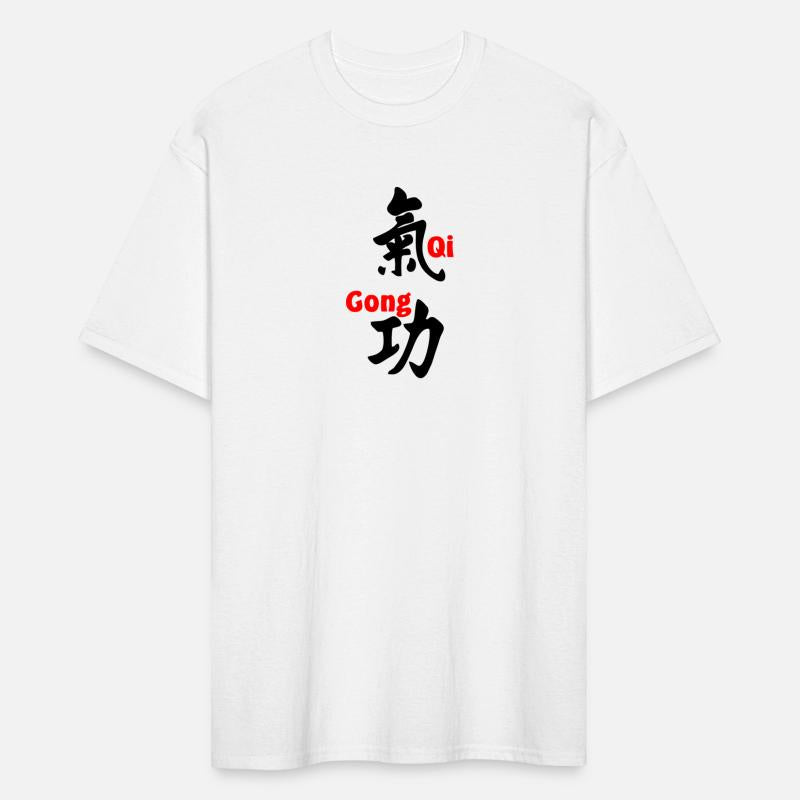 QI gong script with text in red