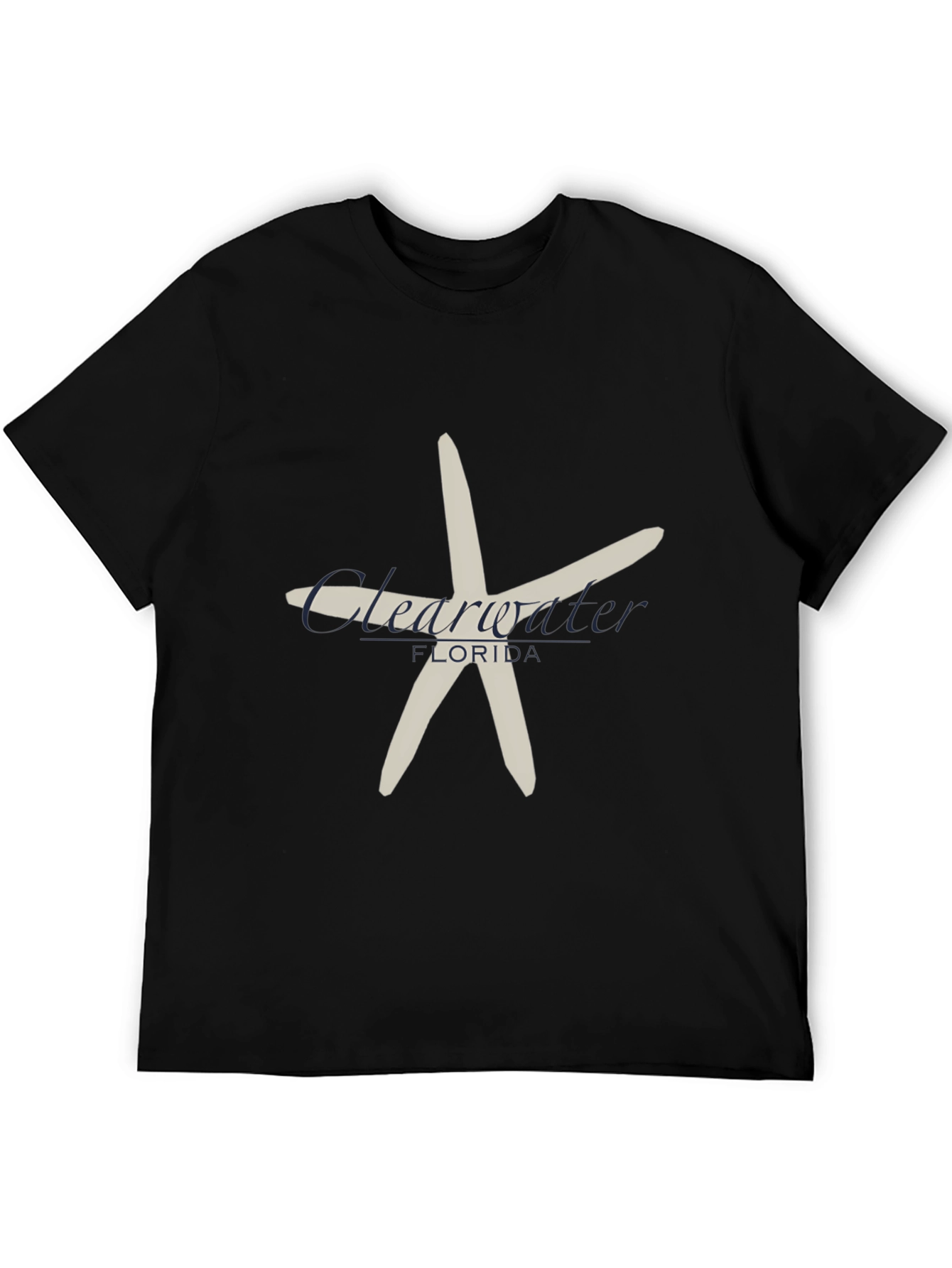 Clearwater Florida Starfish Black T-Shirt
