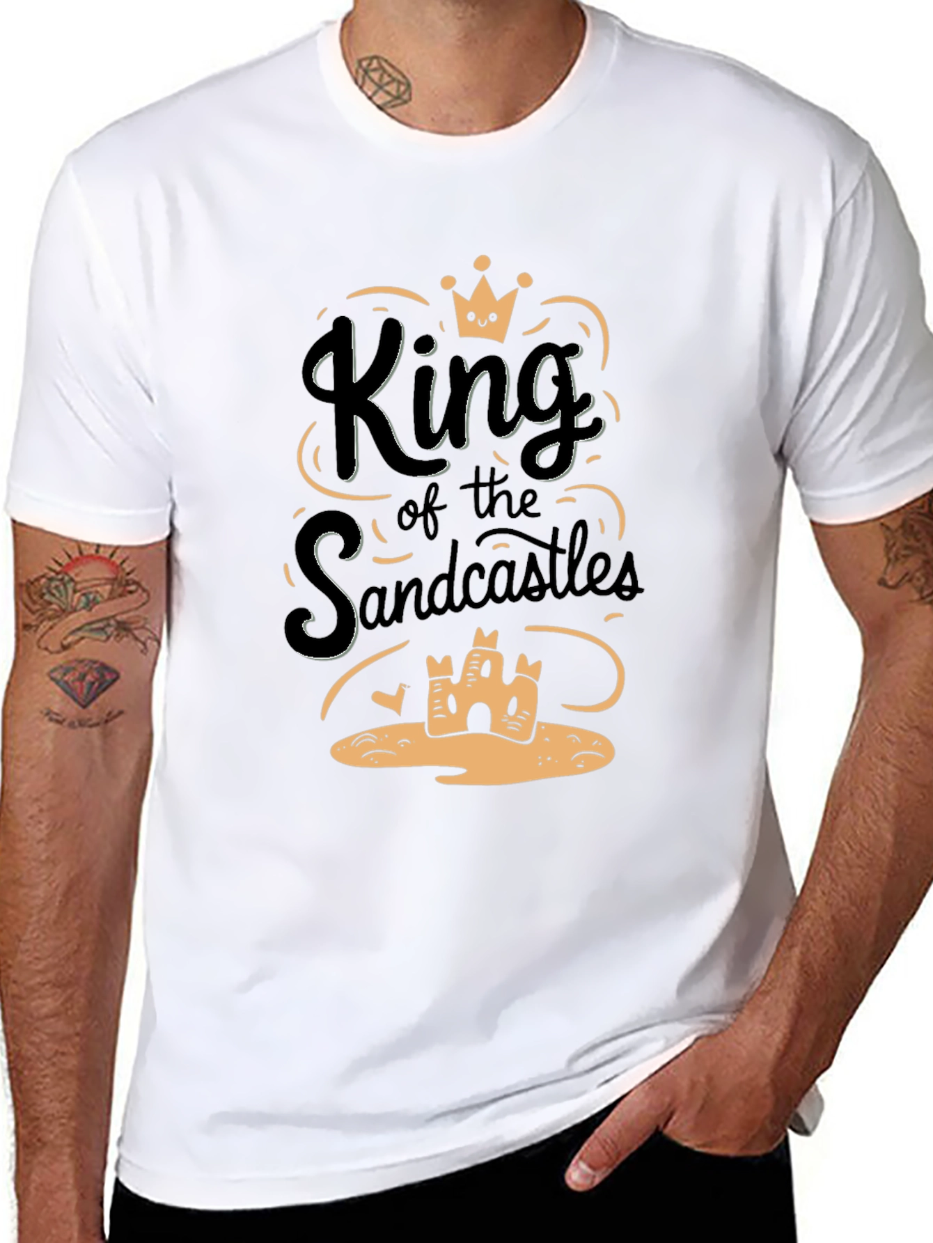 King of the Sandcastles Black Graphic T-Shirt