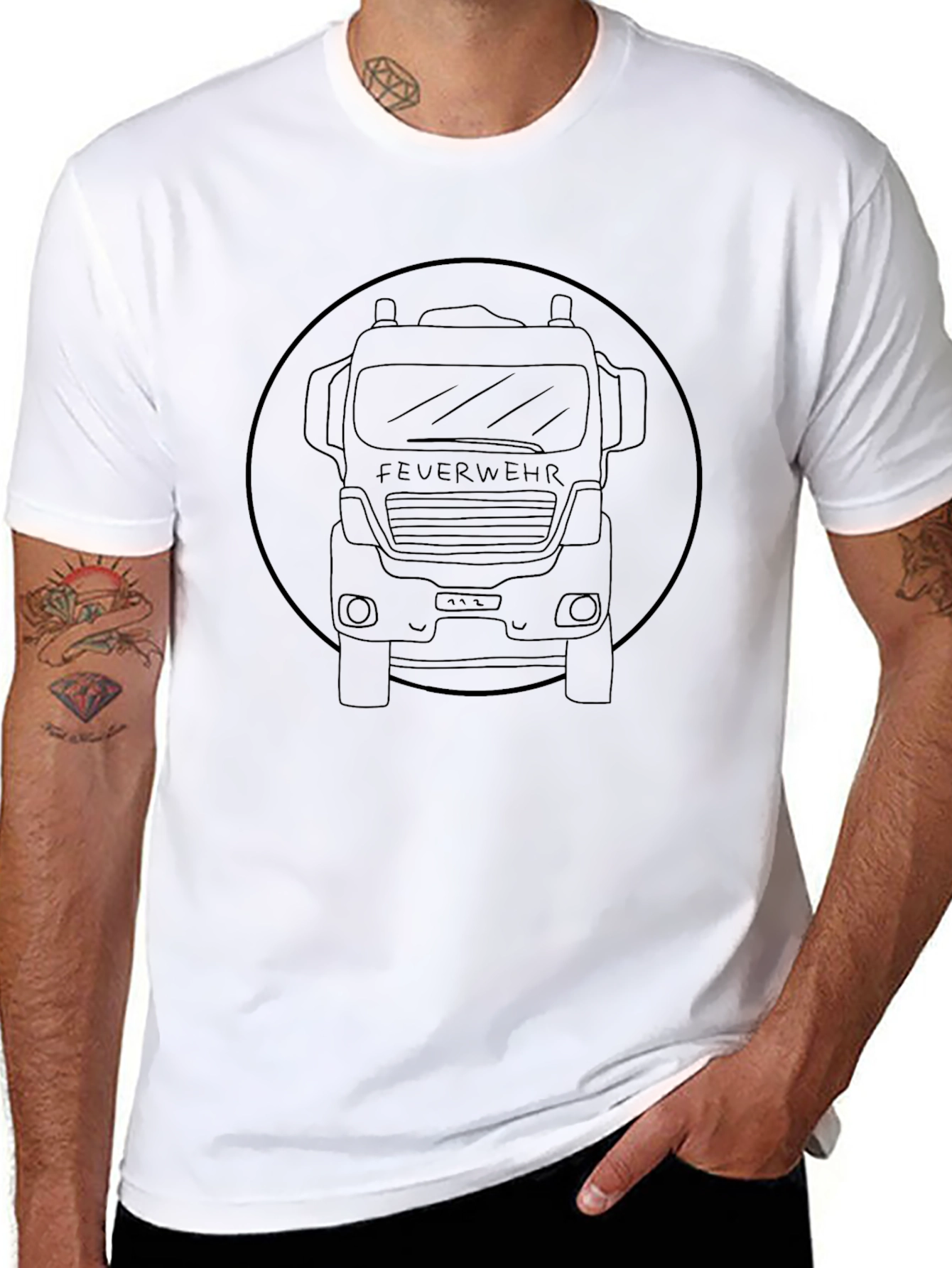 Firetruck Graphic Tee - Black
