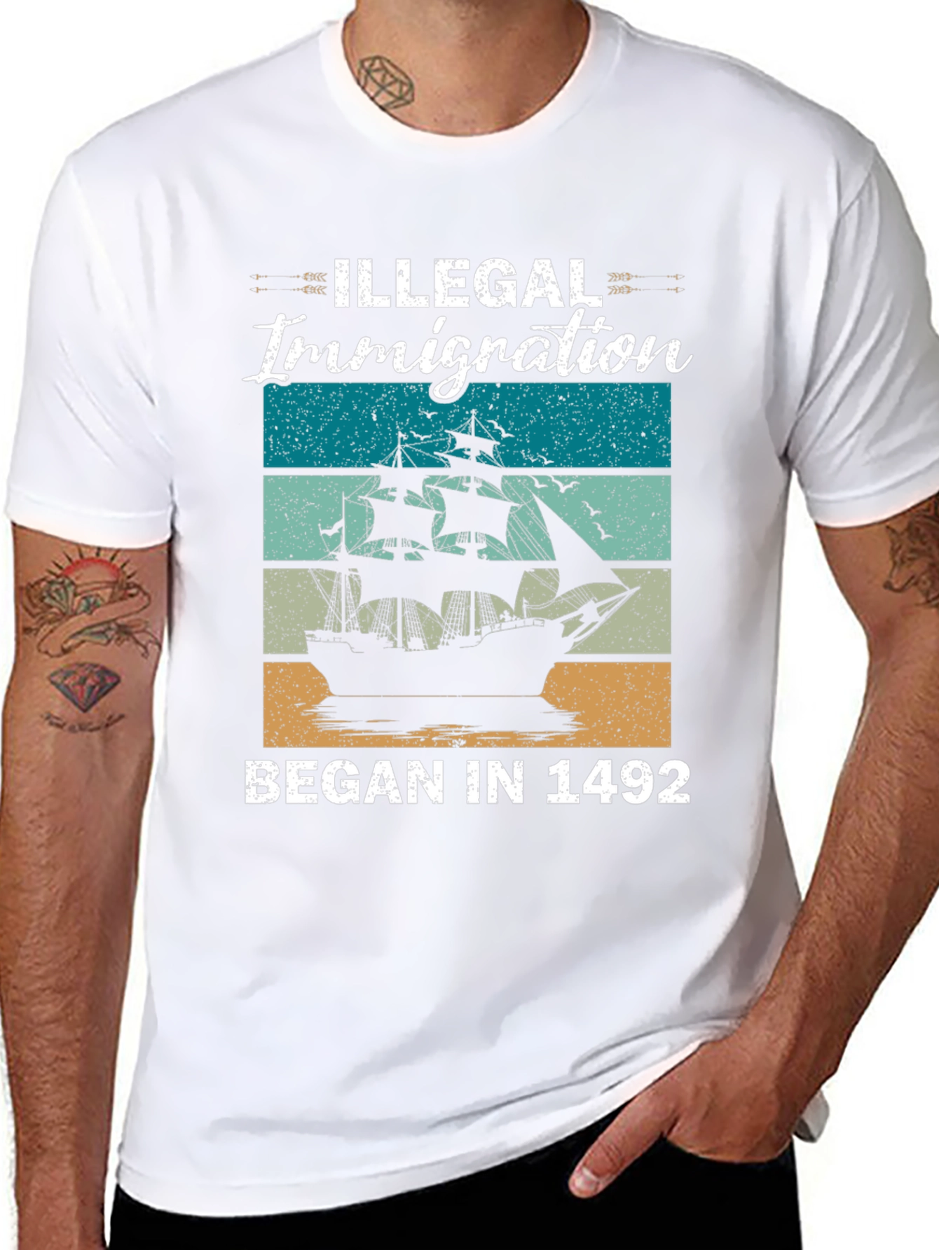 Illegal Immigration Began in 1492 T-Shirt