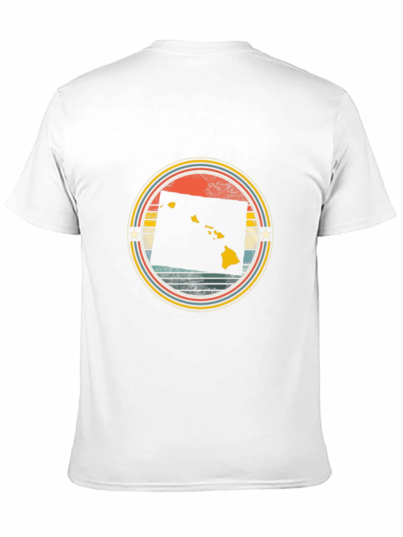 Hawaii Retro Circle Graphic T-Shirt