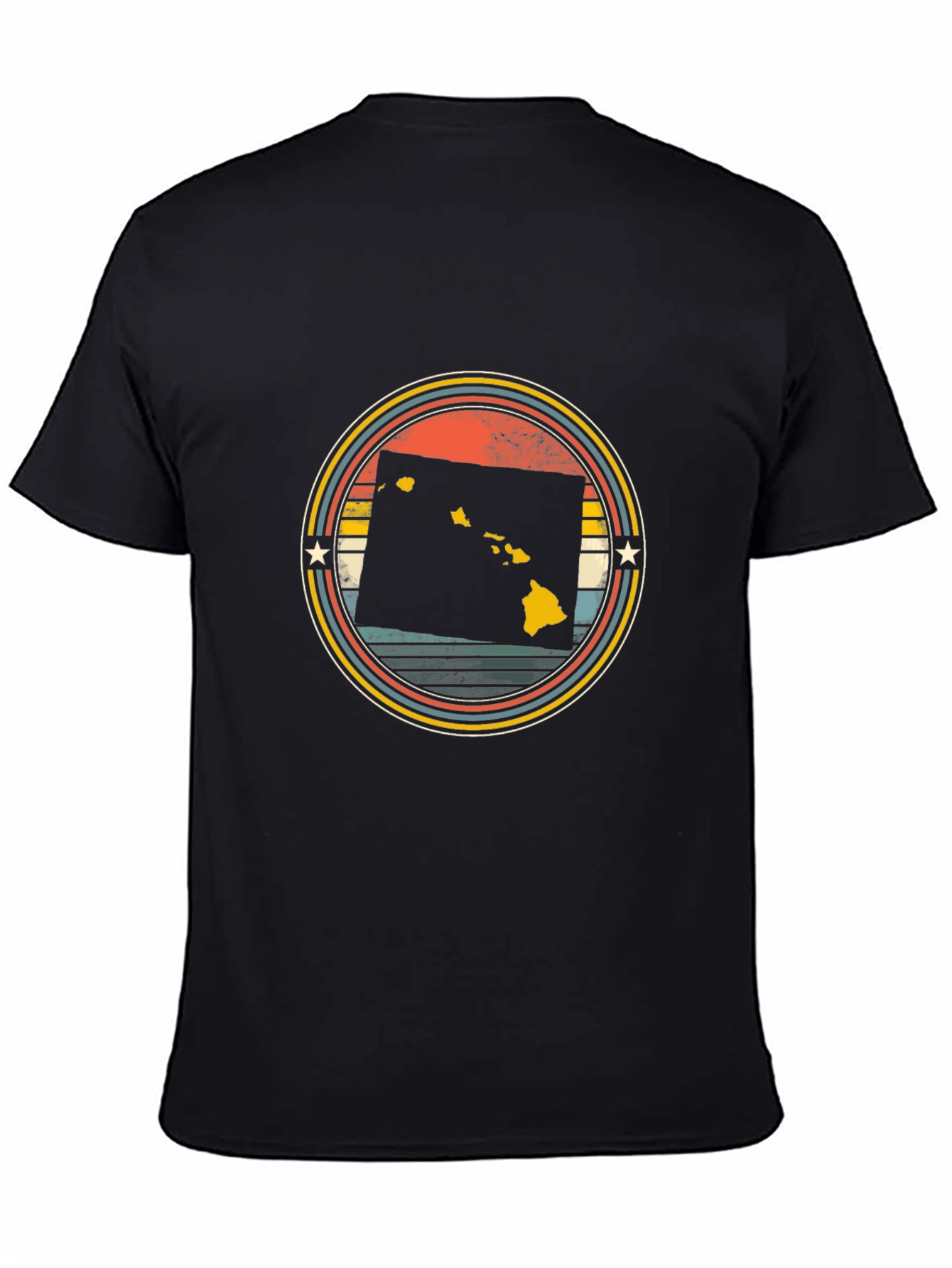 Hawaii Retro Circle Graphic T-Shirt