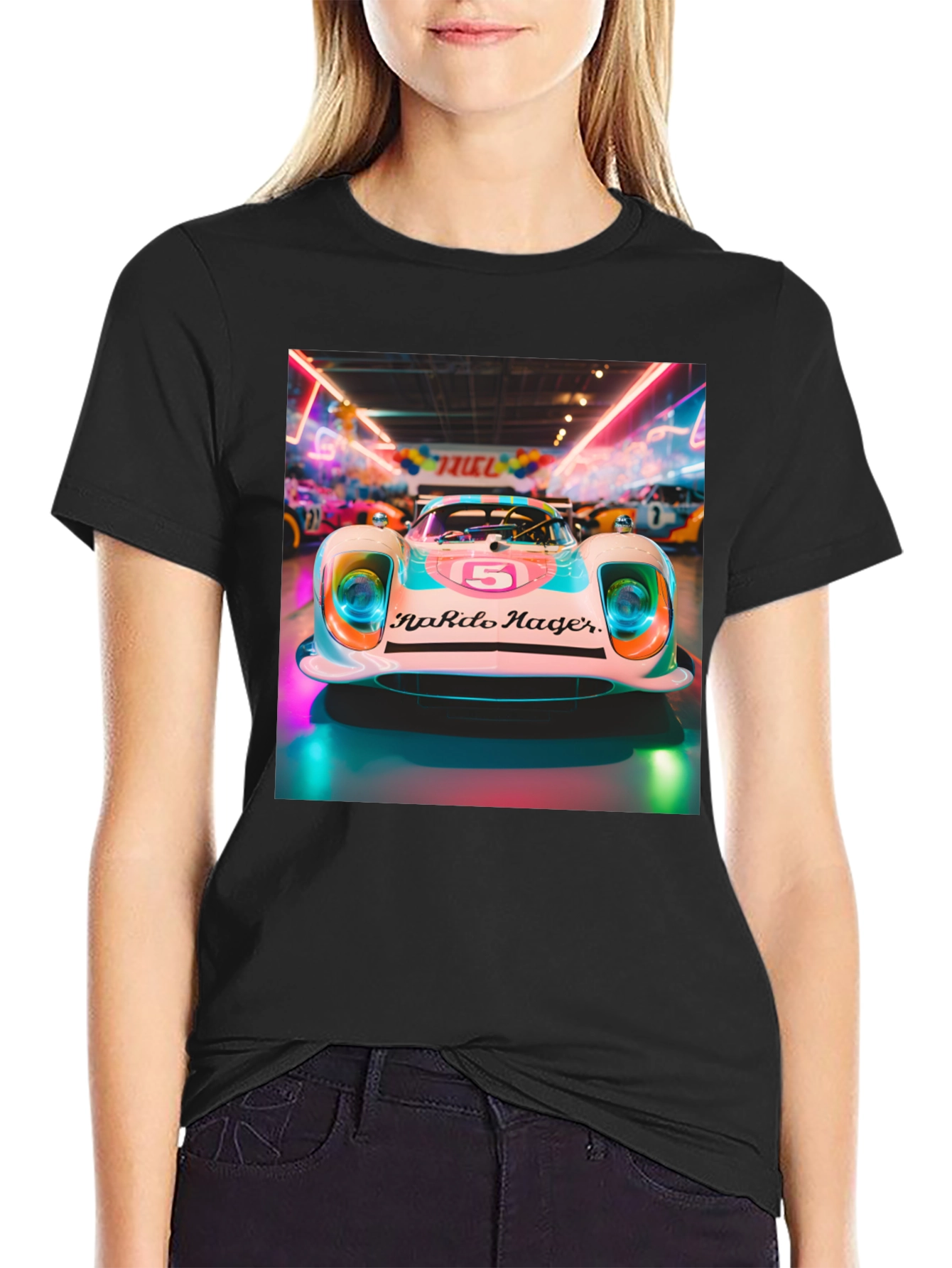 Retro Racing Car Graphic Tee
