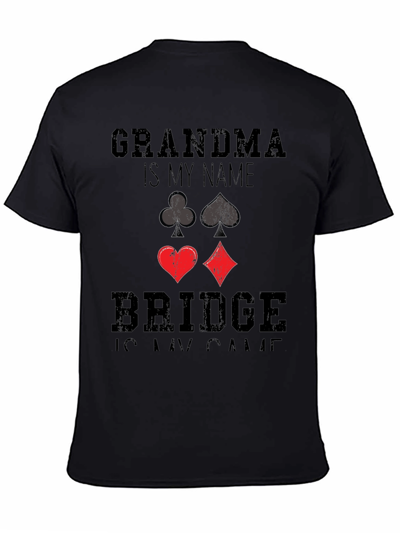 Grandma Bridge T-Shirt - Card Suits Tee