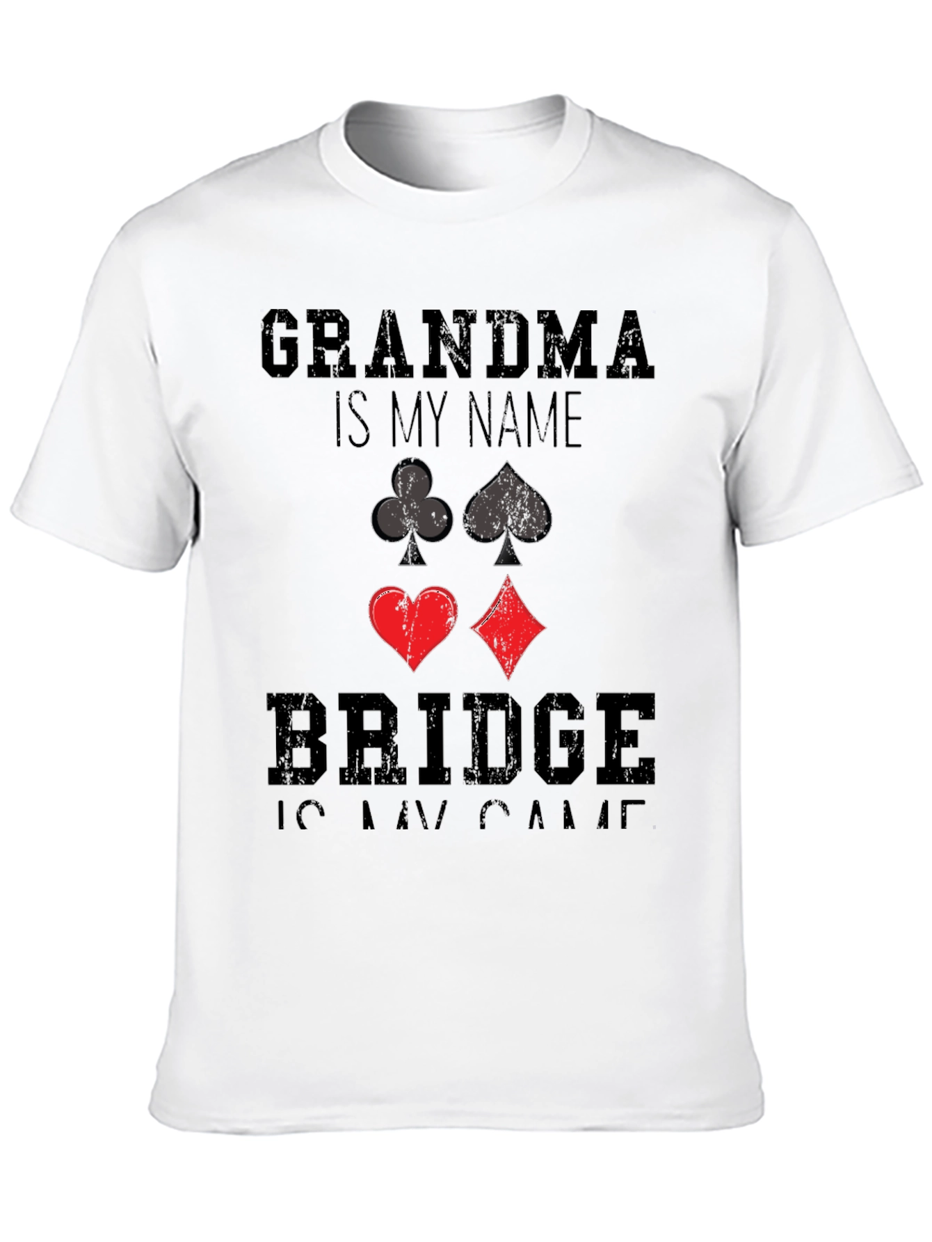 Grandma Bridge T-Shirt - Card Suits Tee