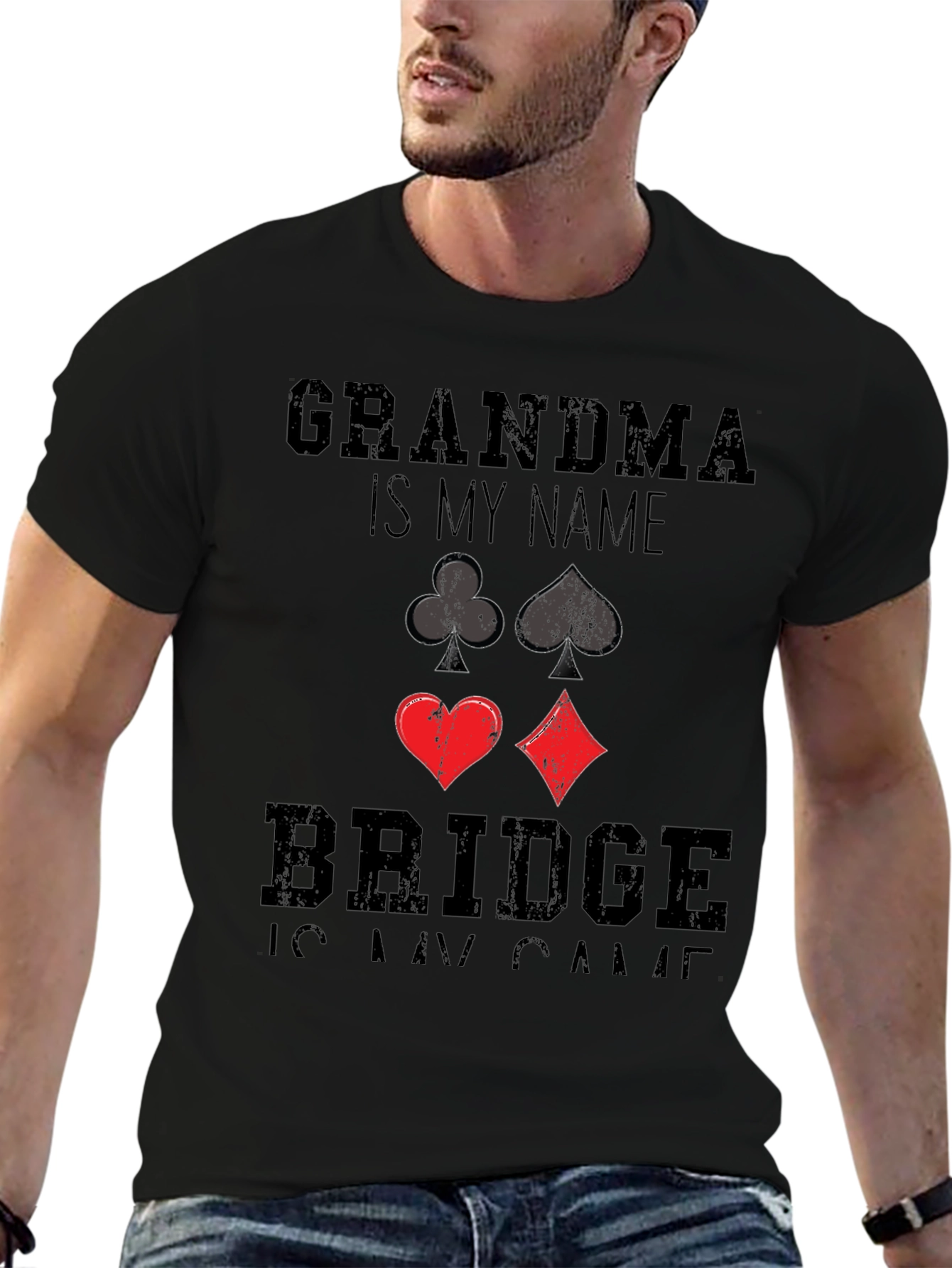 Grandma Bridge T-Shirt - Card Suits Tee