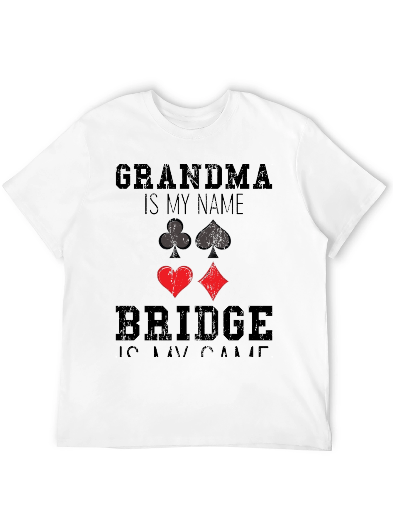 Grandma Bridge T-Shirt - Card Suits Tee