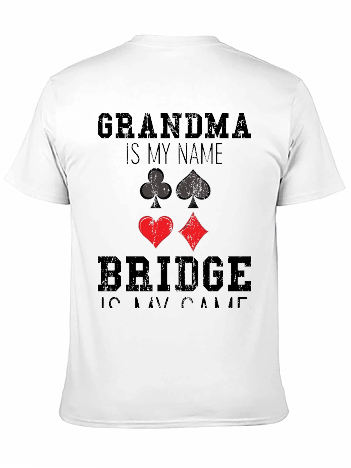 Grandma Bridge T-Shirt - Card Suits Tee