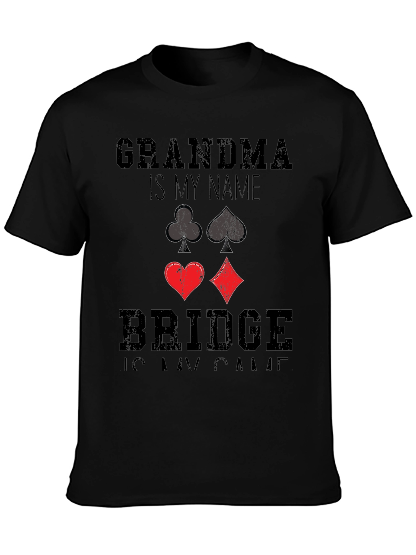 Grandma Bridge T-Shirt - Card Suits Tee