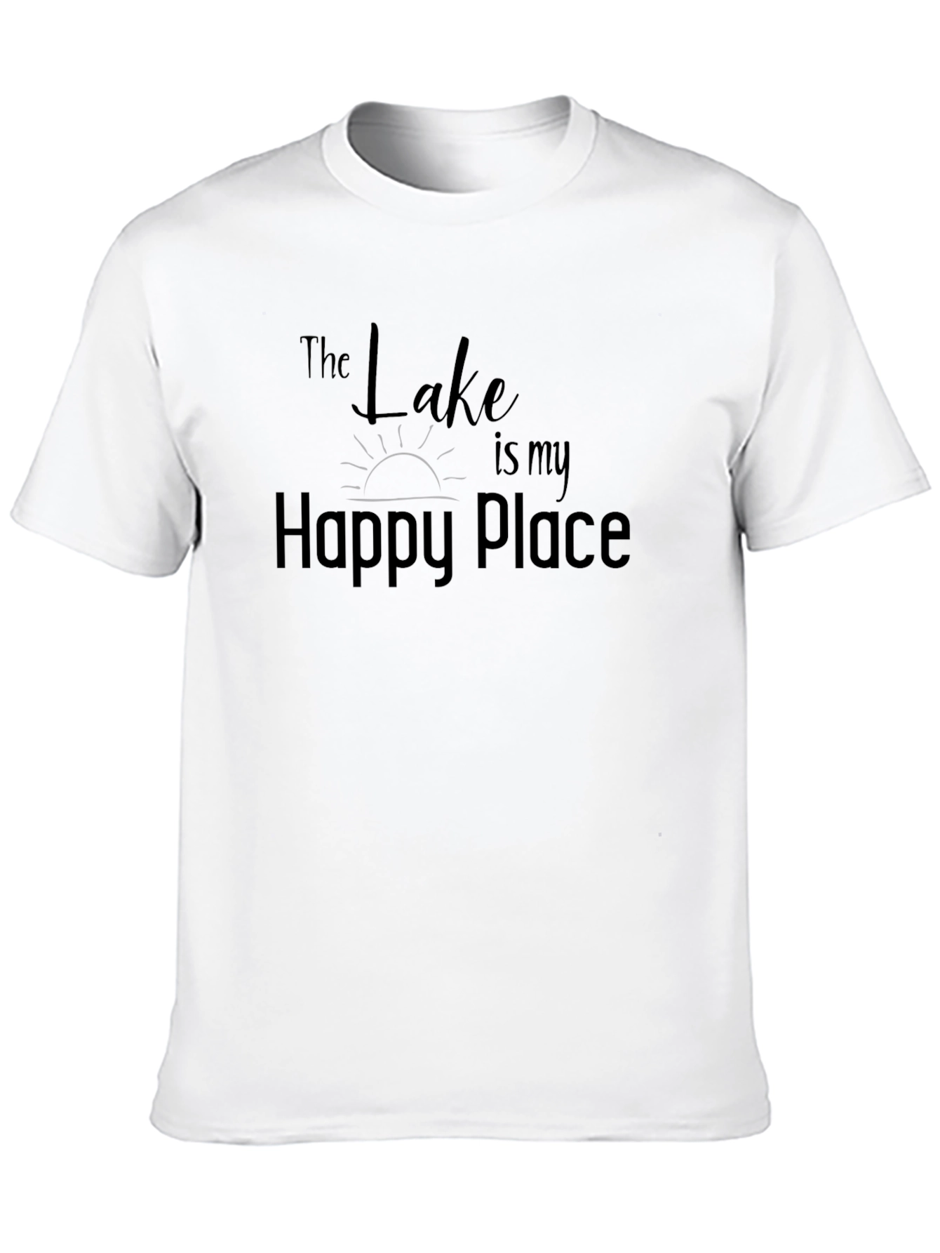 The Lake is my Happy Place Black Tee