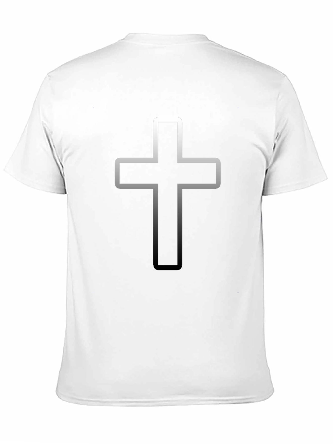 Mens Black Christian Cross Graphic T-Shirt