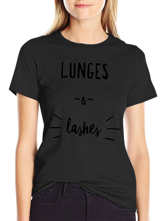 Lunges & Lashes Graphic Tee - Workout Ready!