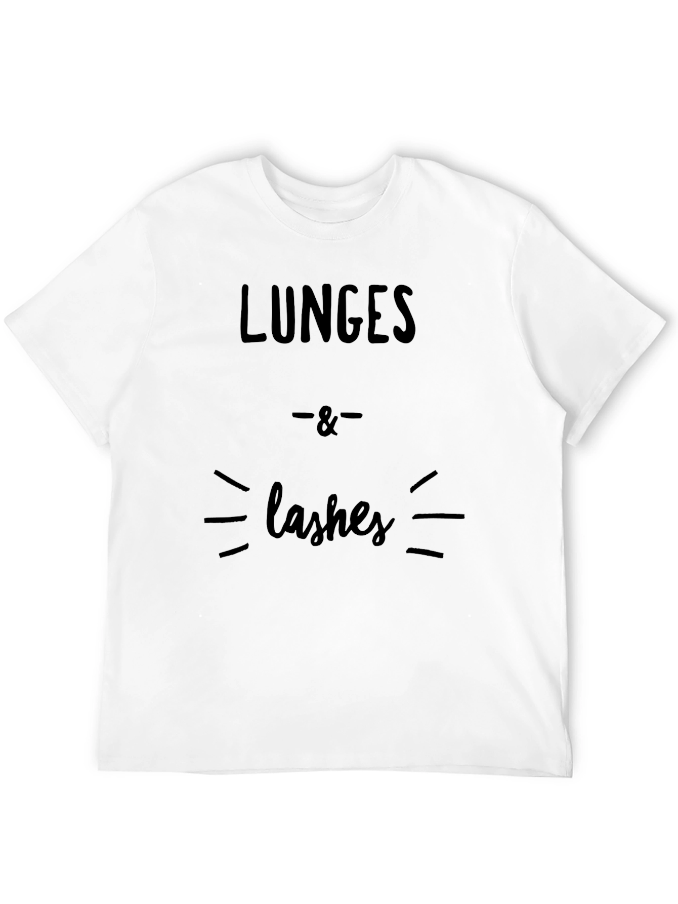 Lunges & Lashes Graphic Tee - Workout Ready!