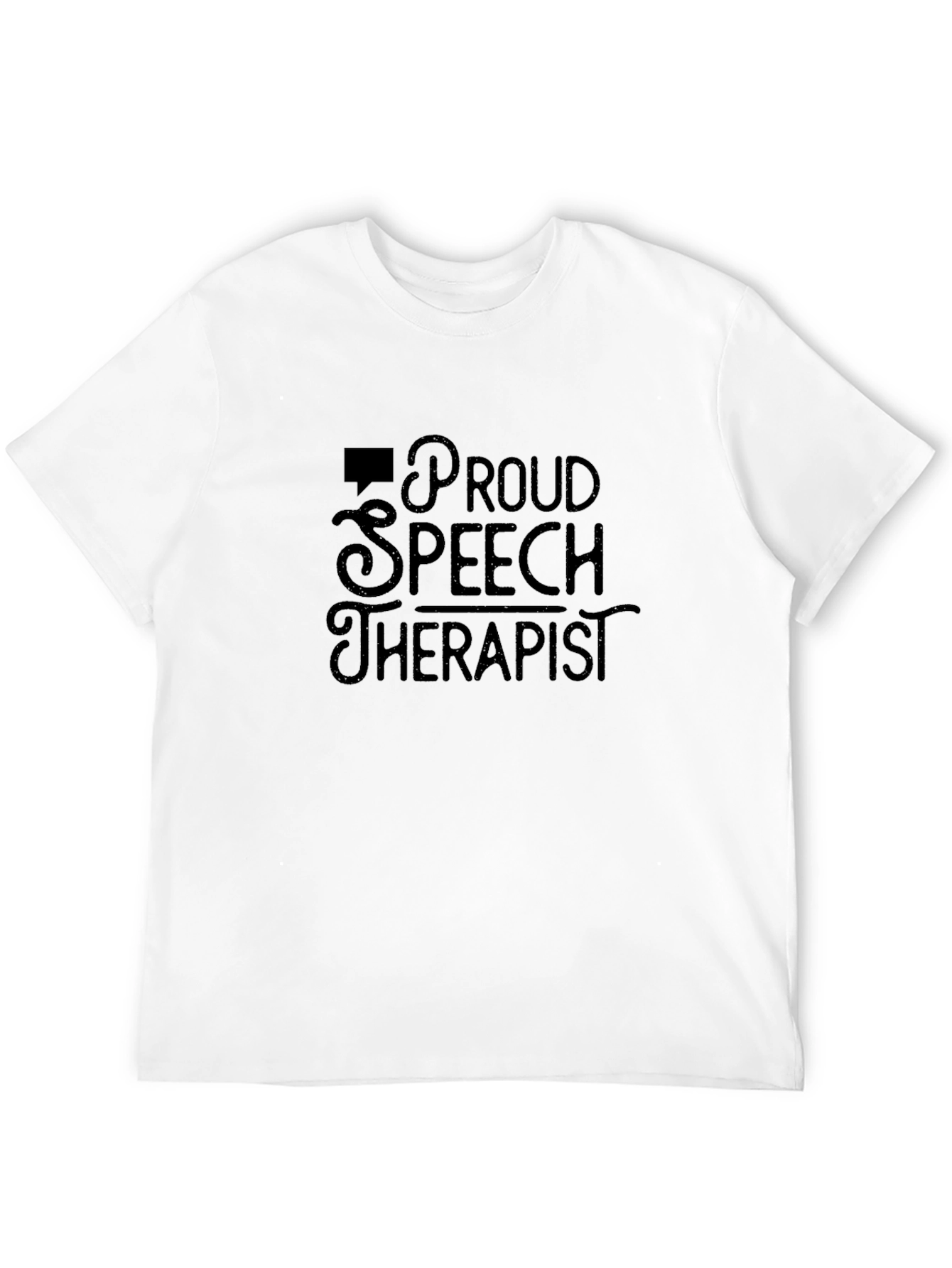 Proud Speech Therapist Black Graphic Tee