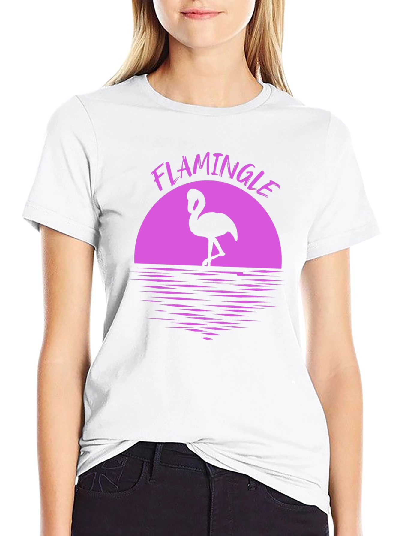 Flamingle Graphic Tee - Tropical Flamingo Shirt
