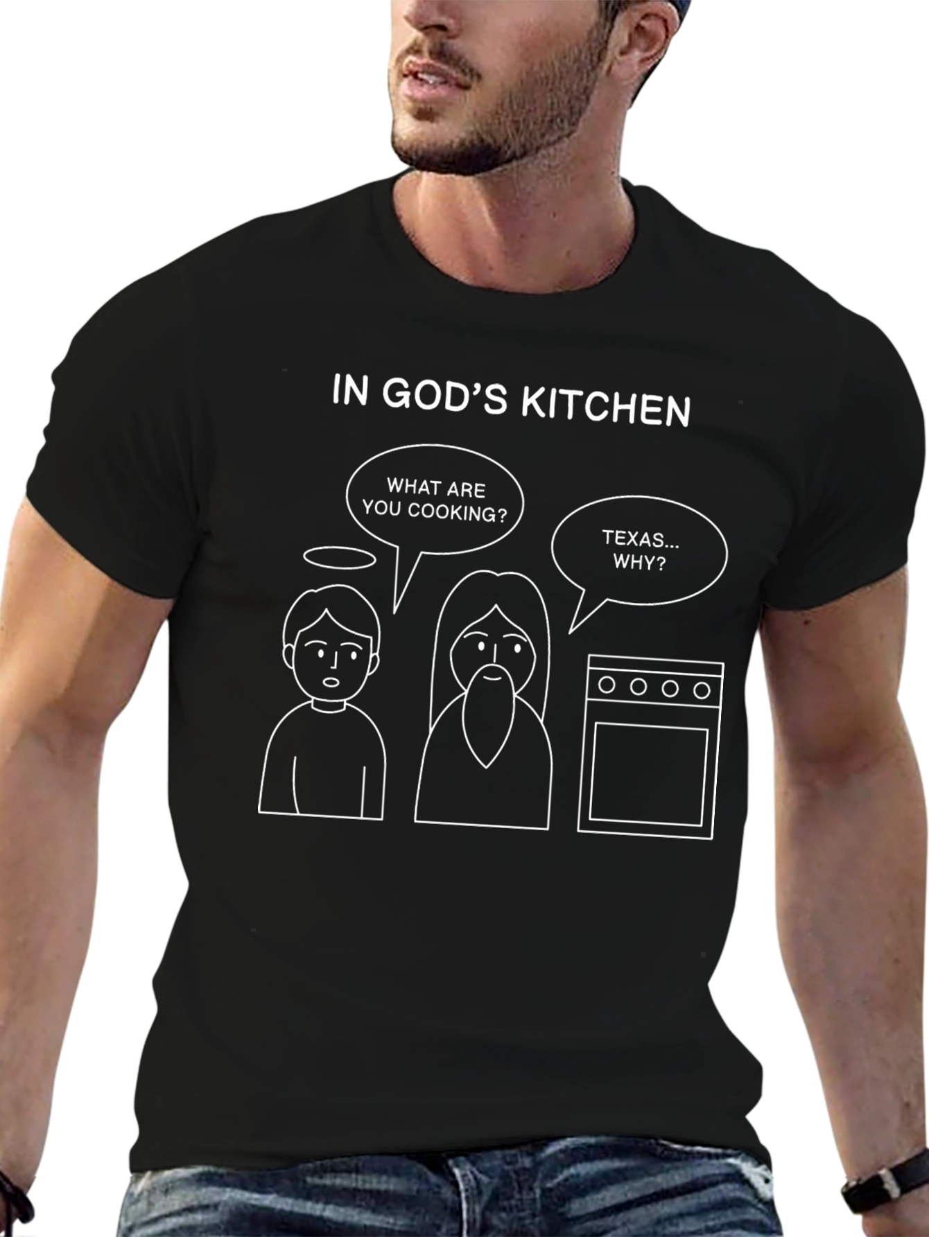 In Gods Kitchen Graphic Tee - Humor T-Shirt