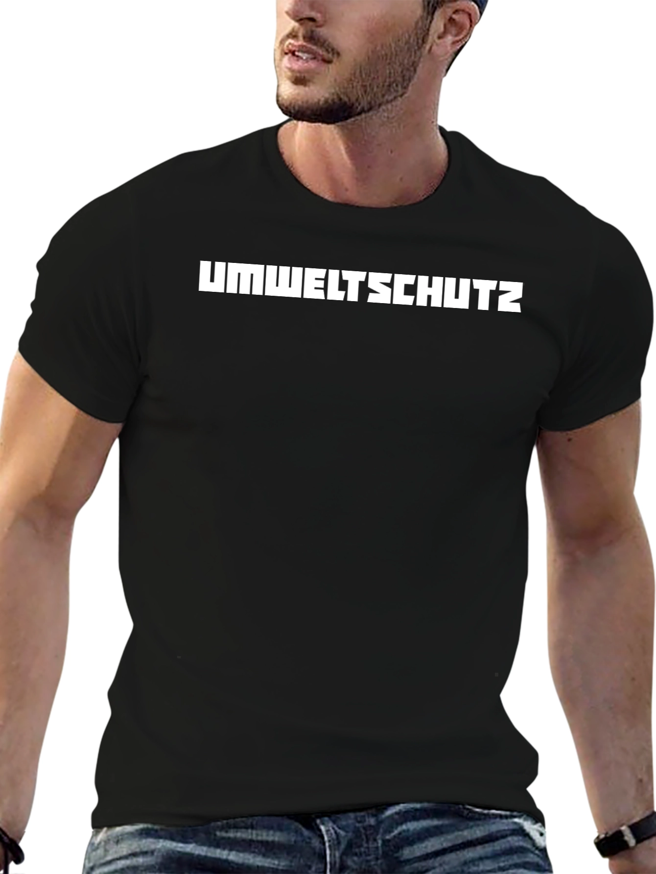Umweltschutz Graphic Tee - Black