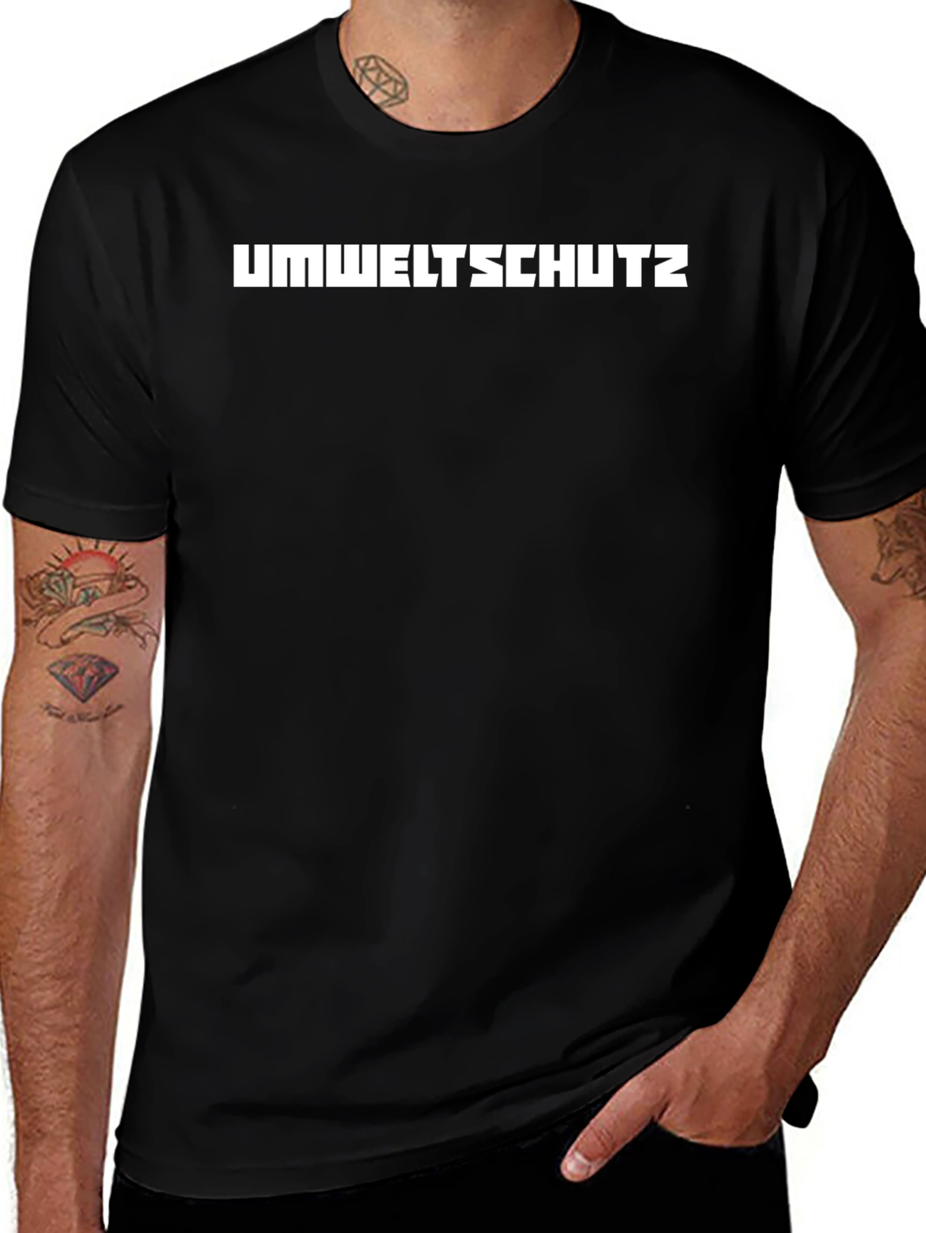 Umweltschutz Graphic Tee - Black