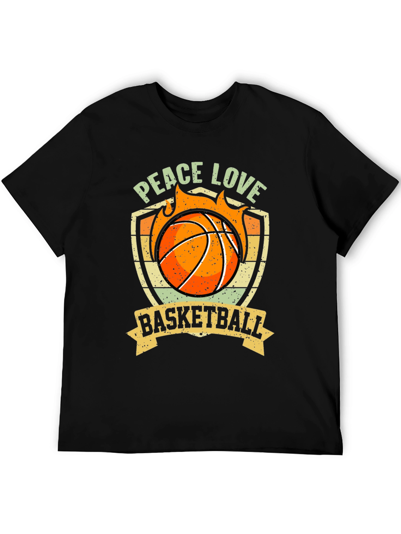 Peace Love Basketball Graphic T-Shirt