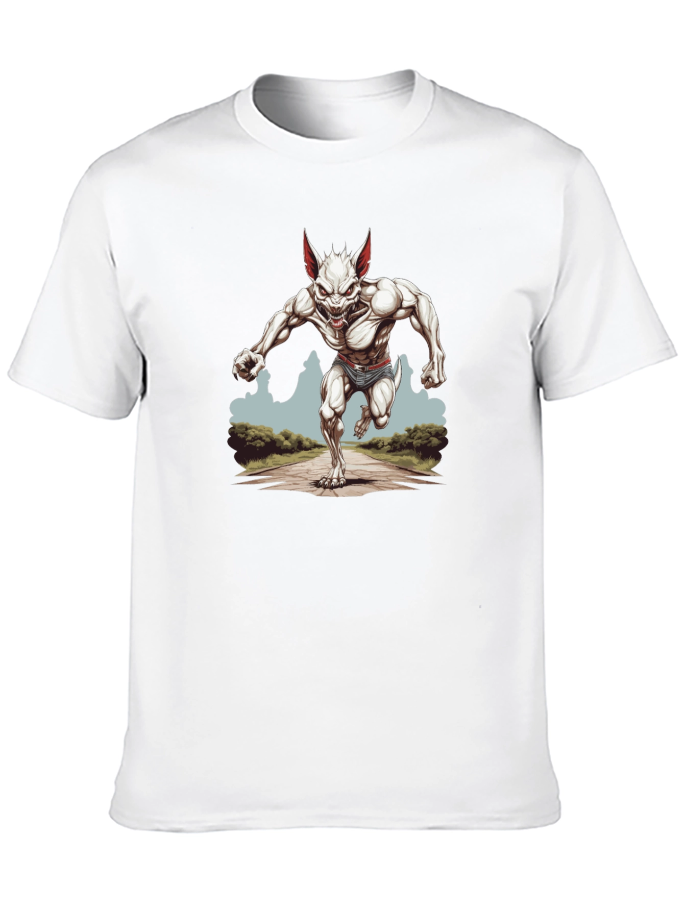 Werewolf Running T-Shirt - Unique Graphic Tee