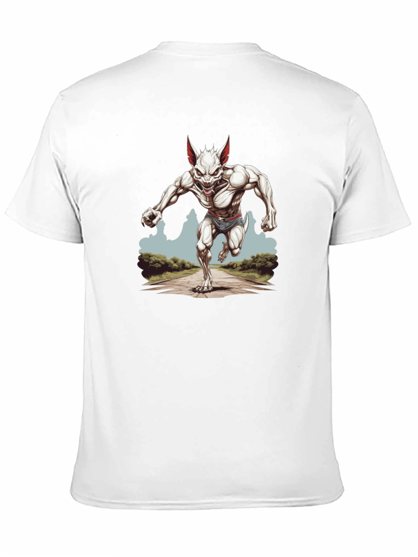 Werewolf Running T-Shirt - Unique Graphic Tee