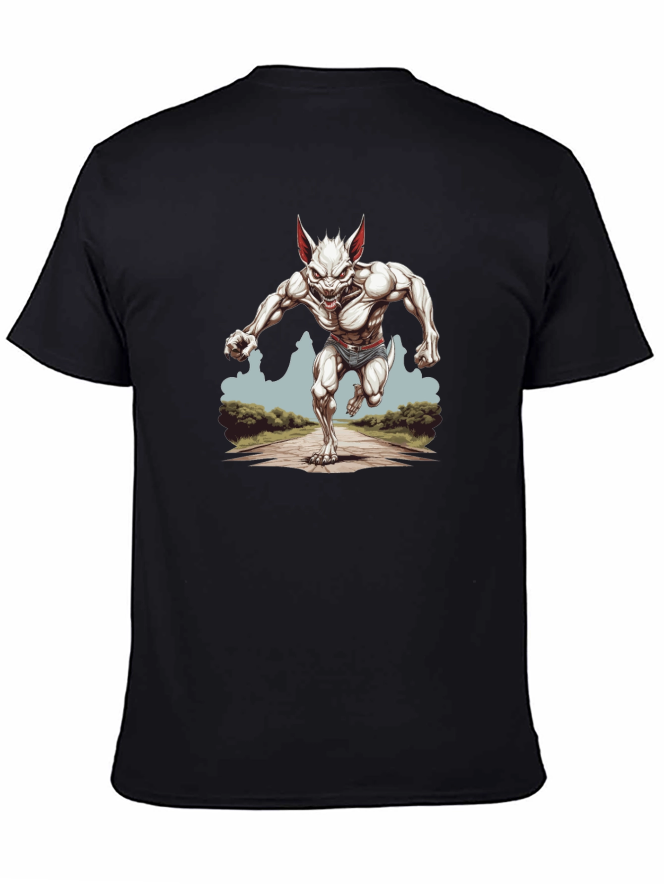 Werewolf Running T-Shirt - Unique Graphic Tee